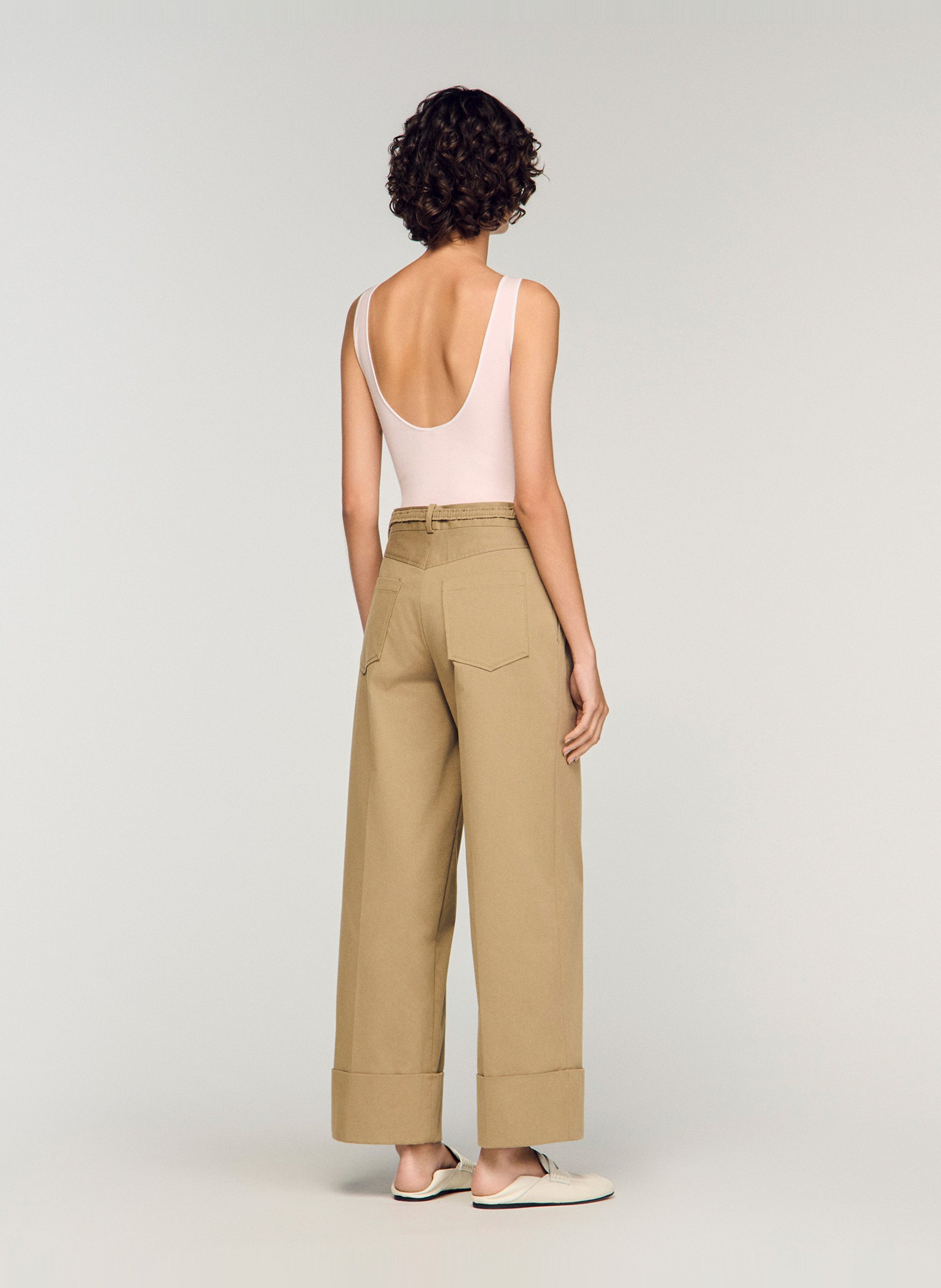 Chino van katoenmix SANDRO Beige