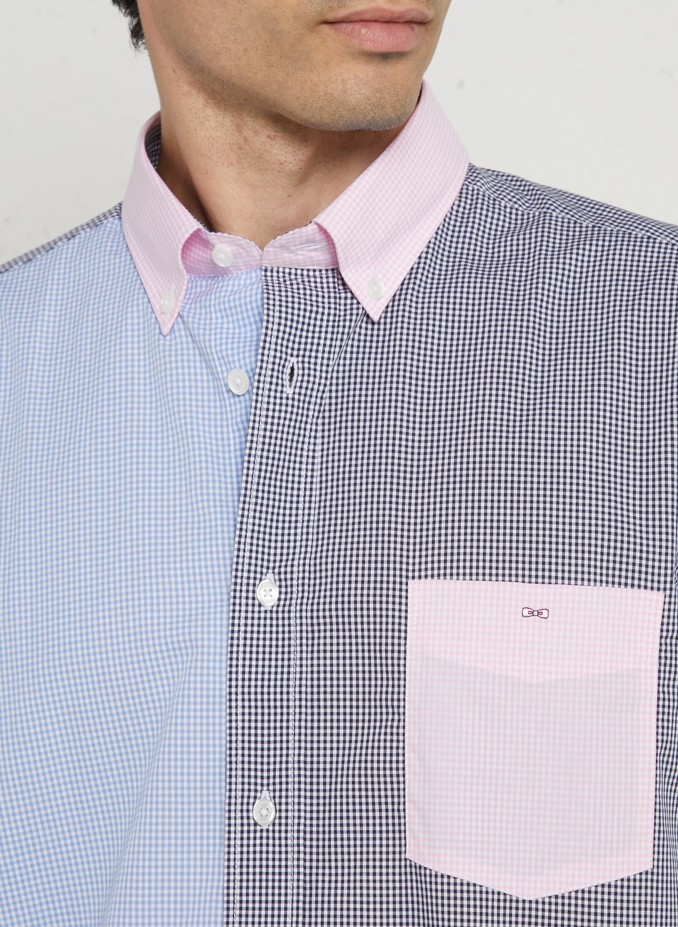 Chemise droite en coton EDEN PARK Bleu