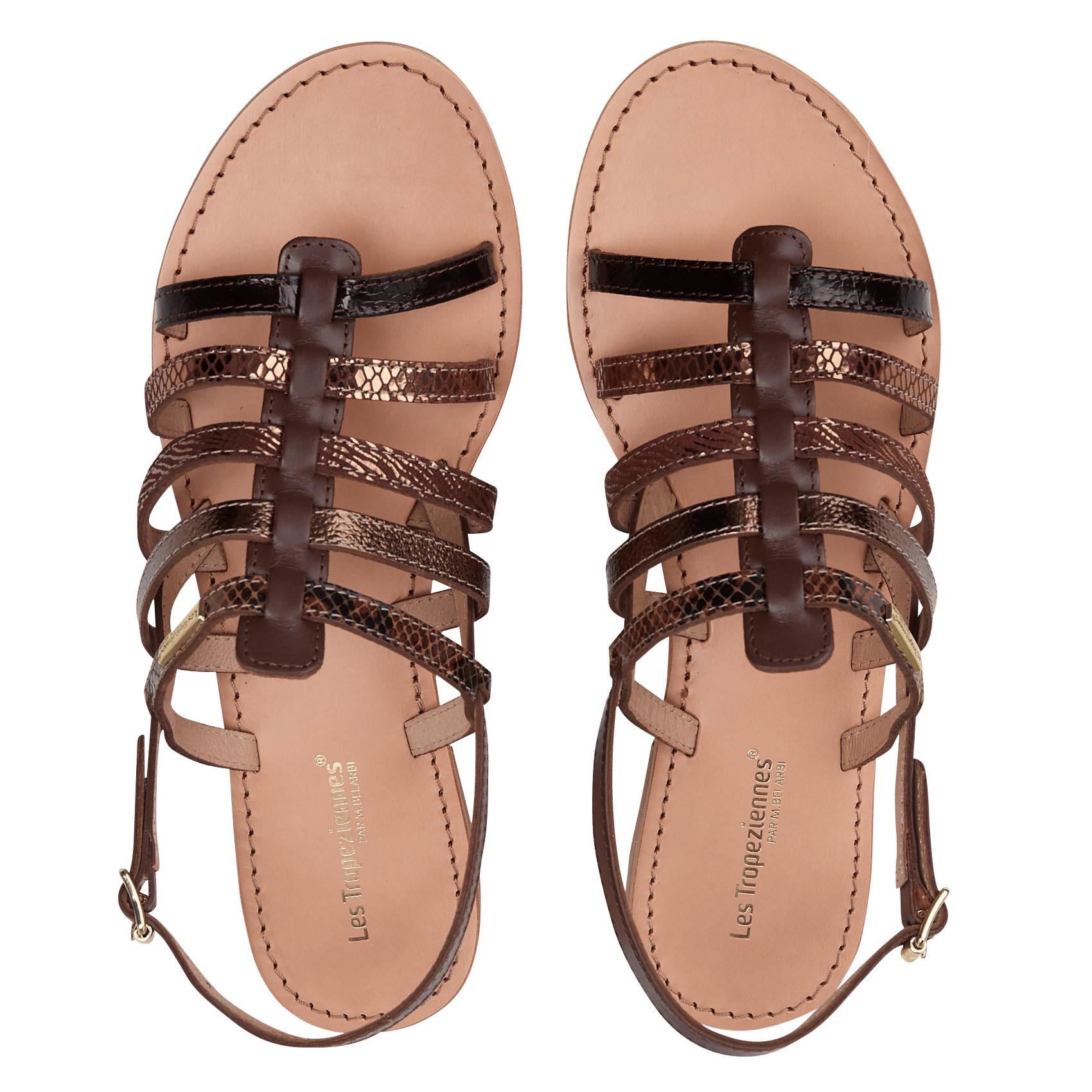 Leren sandalen LES TROPEZIENNES PAR M.BELARBI Bruin