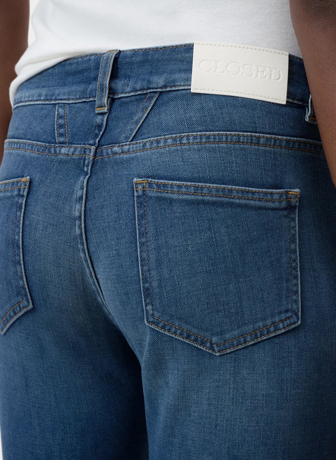 Jean slim en coton mélangé CLOSED Bleu