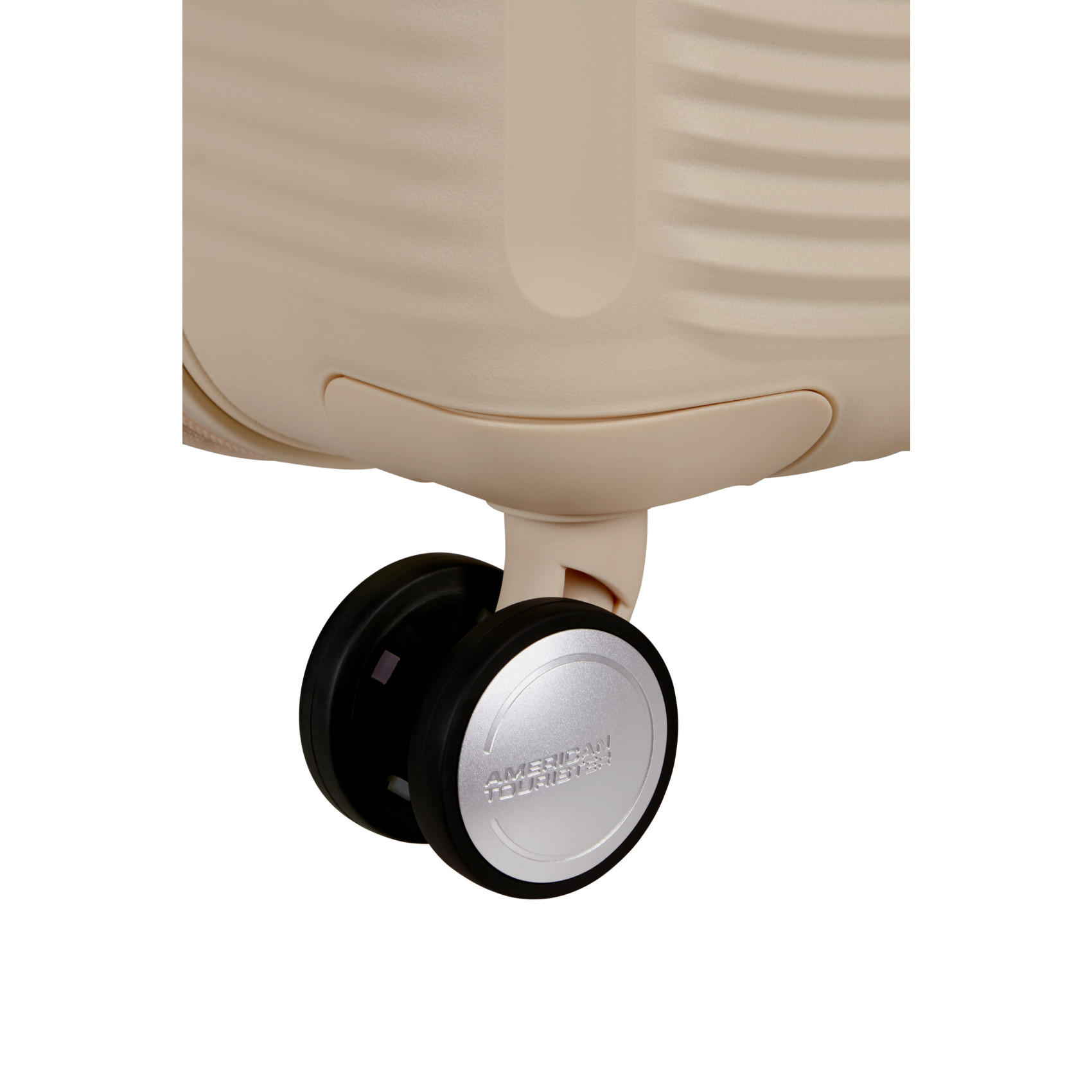 Suitcase with 4 wheels size M Beige