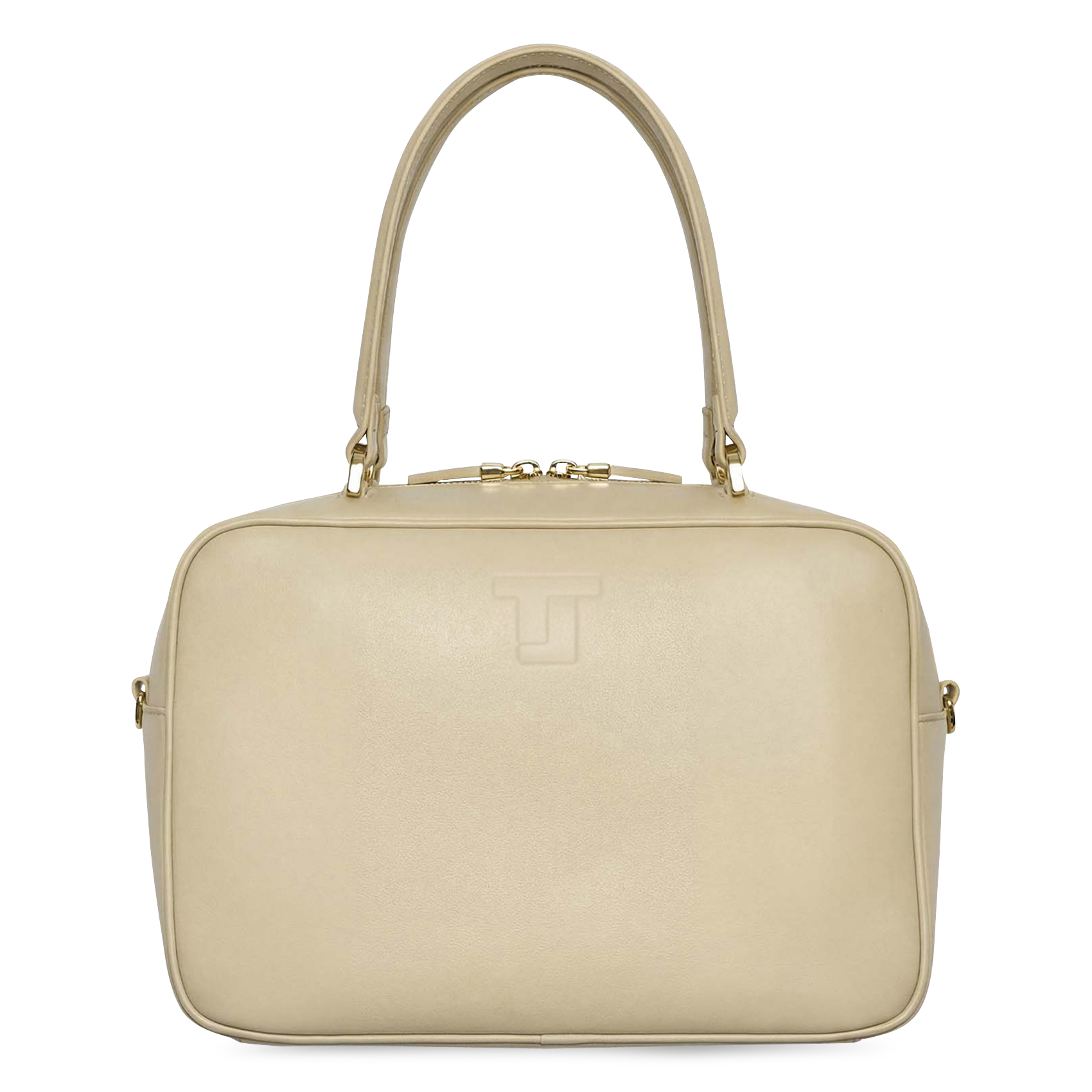 Sac porté épaule uni en cuir TARA JARMON Blanc