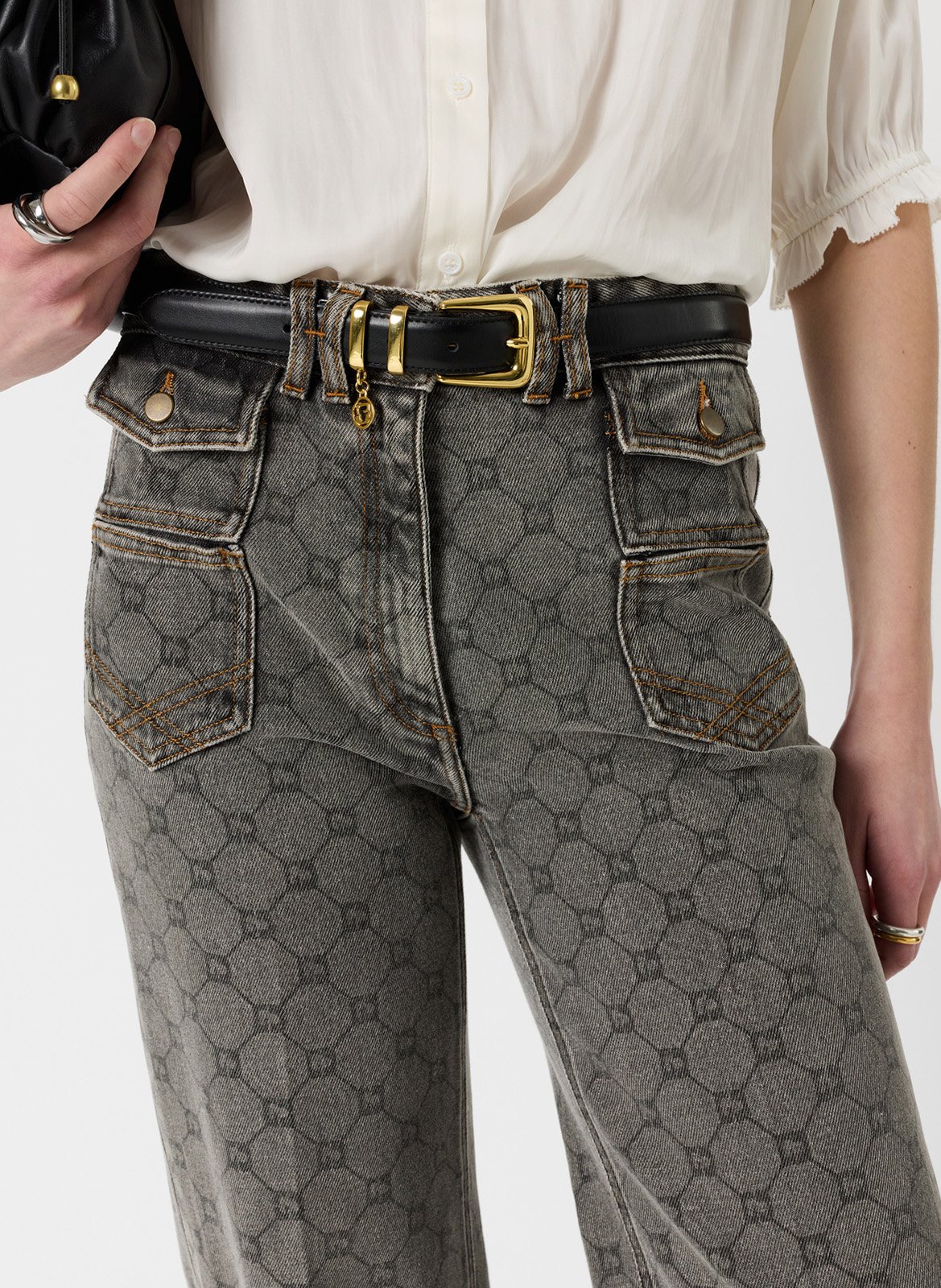 Straight cotton-blend pants GERARD DAREL Grey