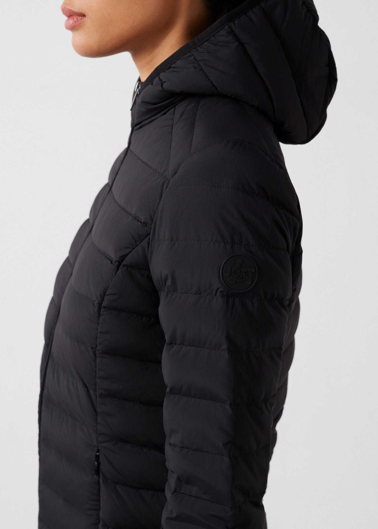 Doudoune à capuche stretch légère salma JOTT Noir