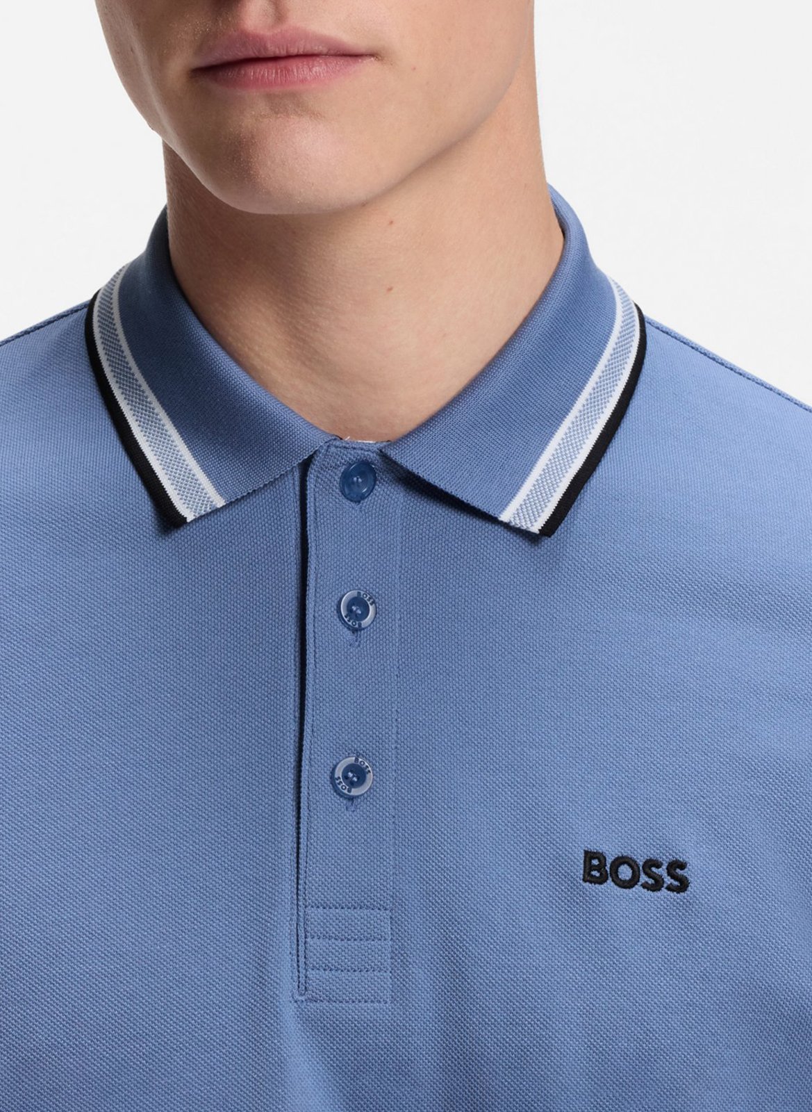 Polo regular fit en coton BOSS Bleu