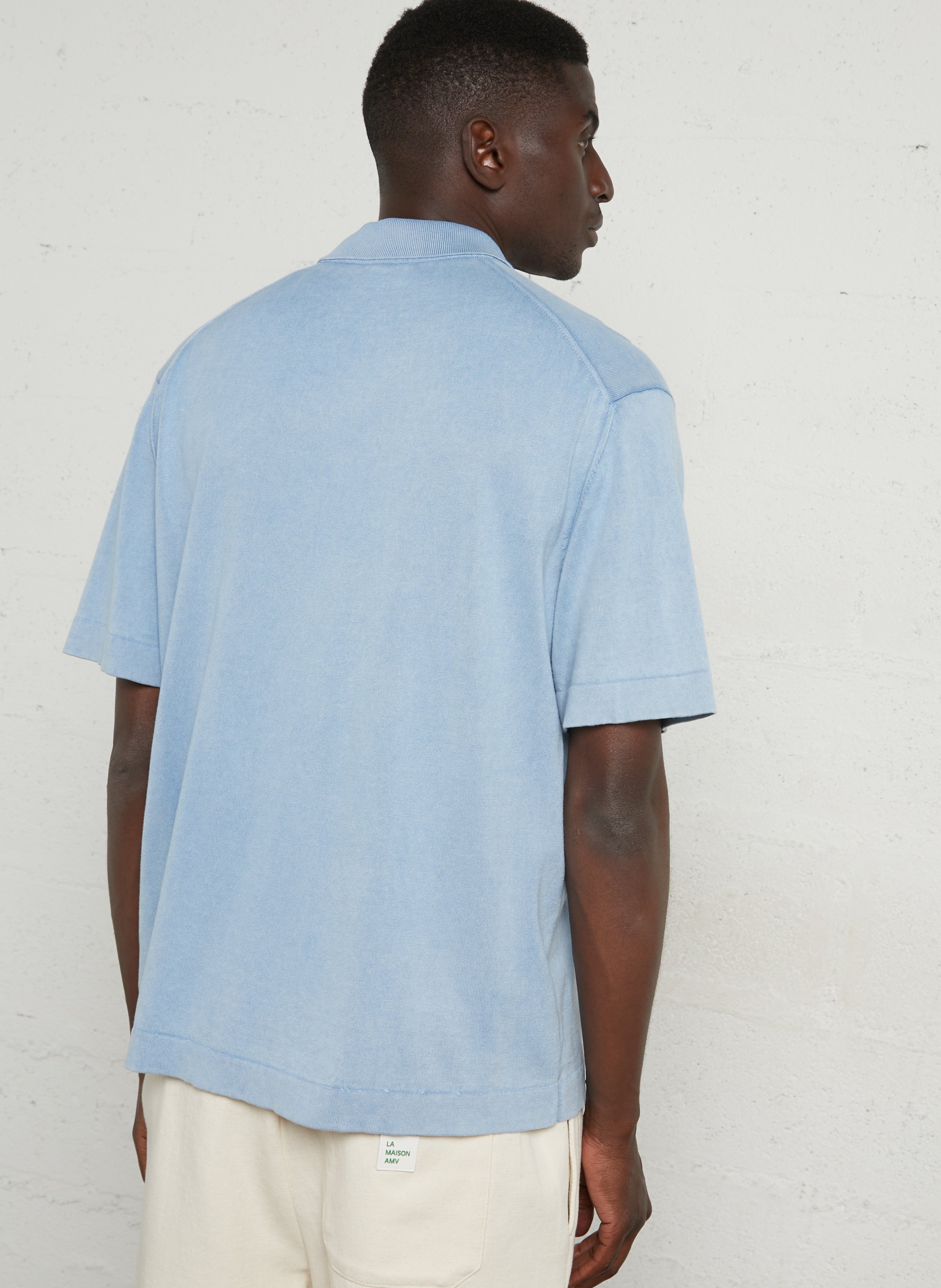 Solid knit straight polo NAPAPIJRI Blue