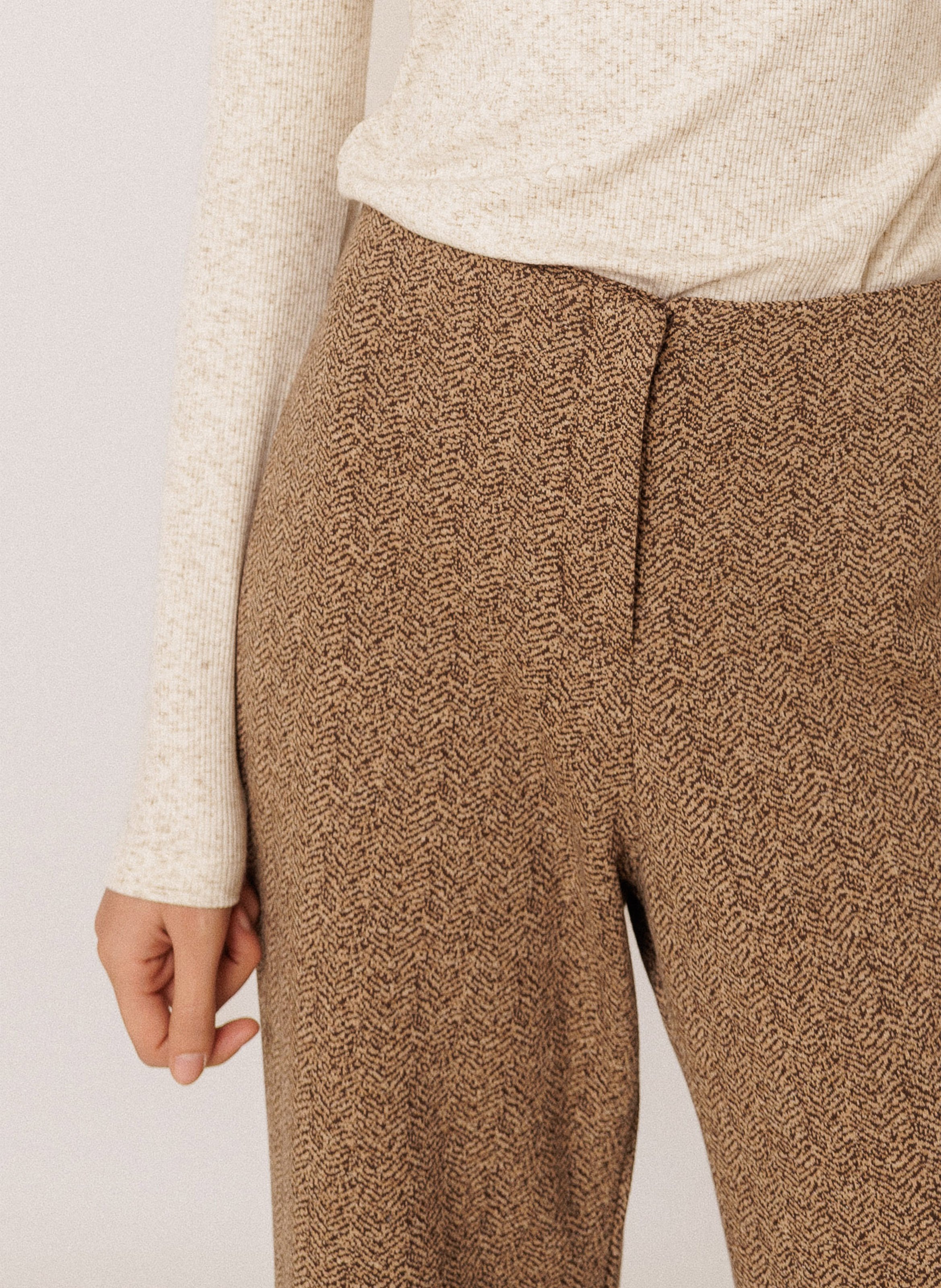 High-waisted wide-leg pants INDI & COLD Brown