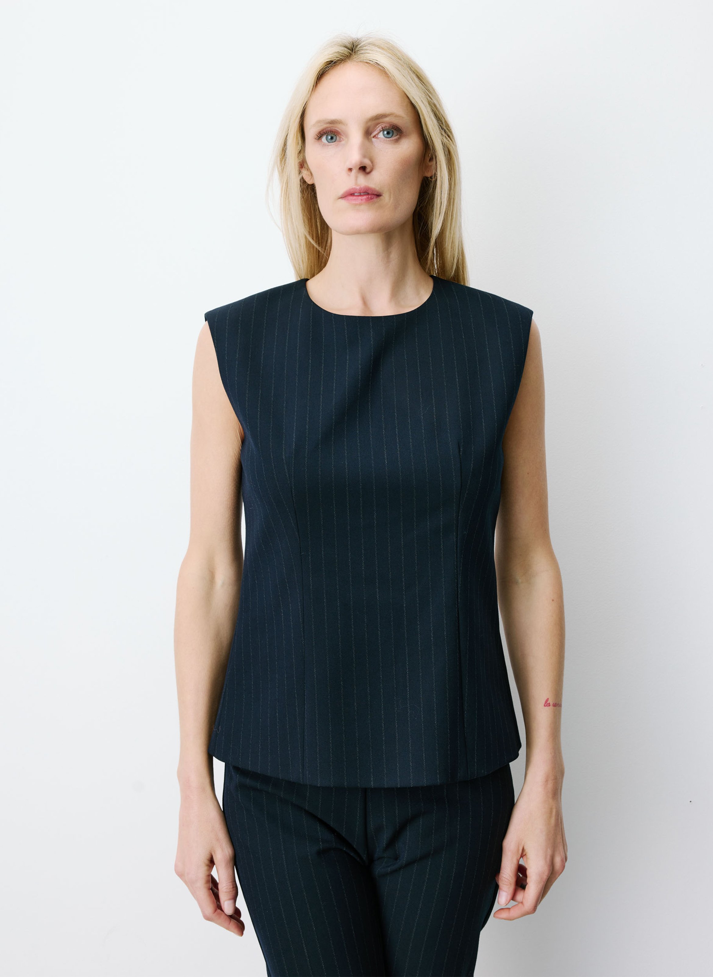 Getailleerde top met ronde hals GRACE ET MILA Blauw