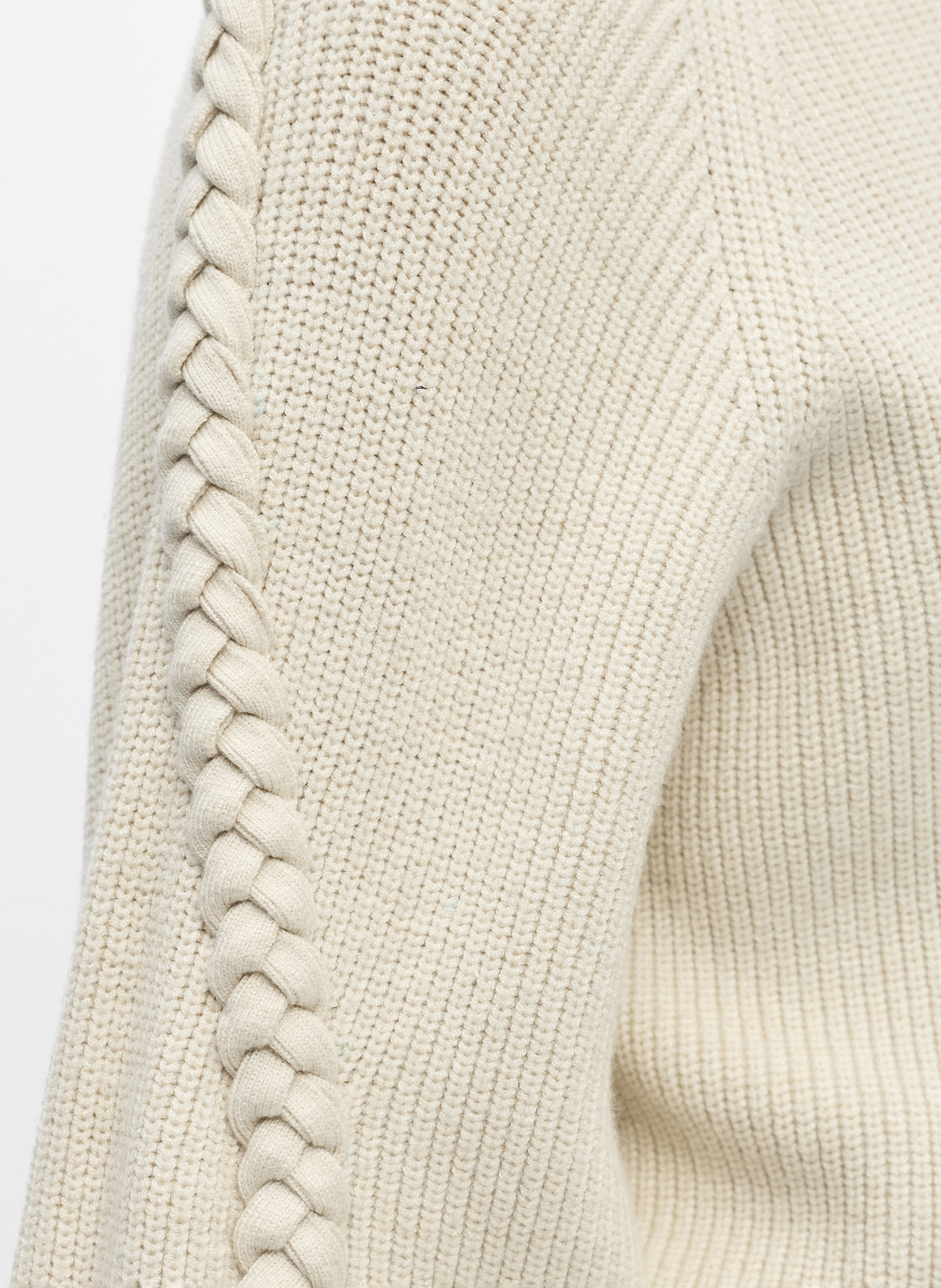 Oversize gerippter Pullover | Beige OBJECT Damen