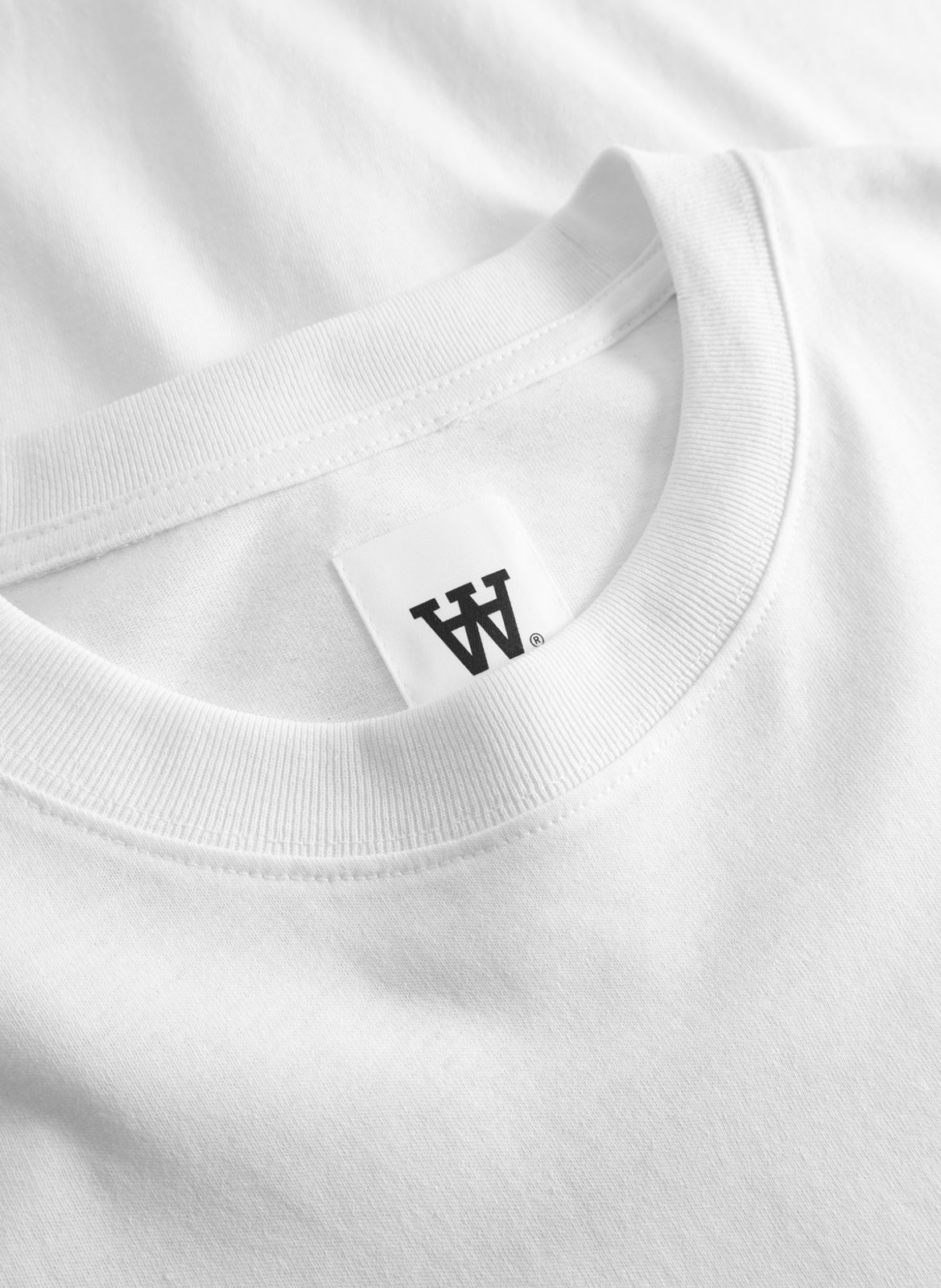 Round-neck cotton T-shirt WOOD WOOD White