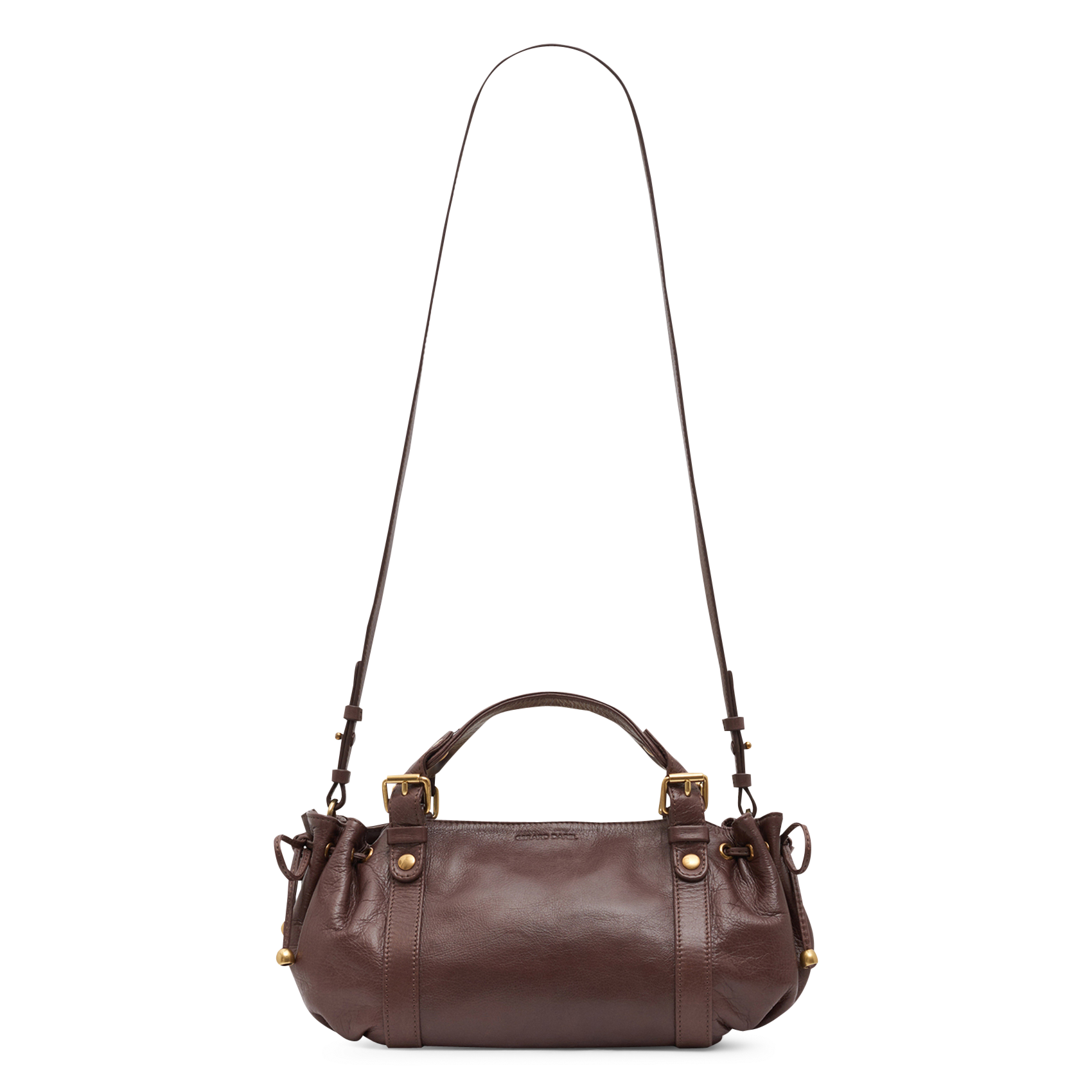 Kleine Handtasche aus geknittertem Leder GERARD DAREL Braun