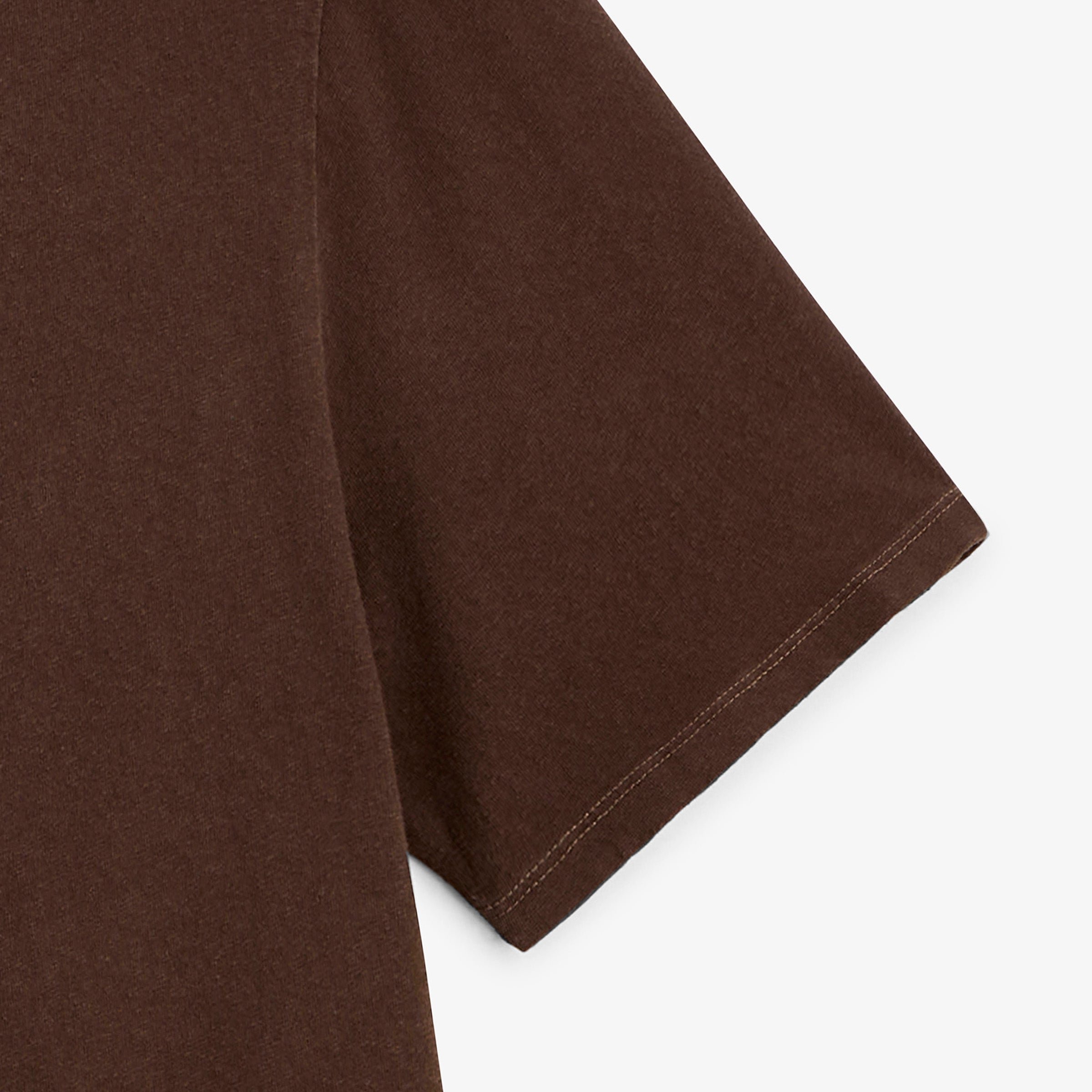 Short-sleeved linen blend T-shirt in Brownie Brown SERGE BLANCO Brown