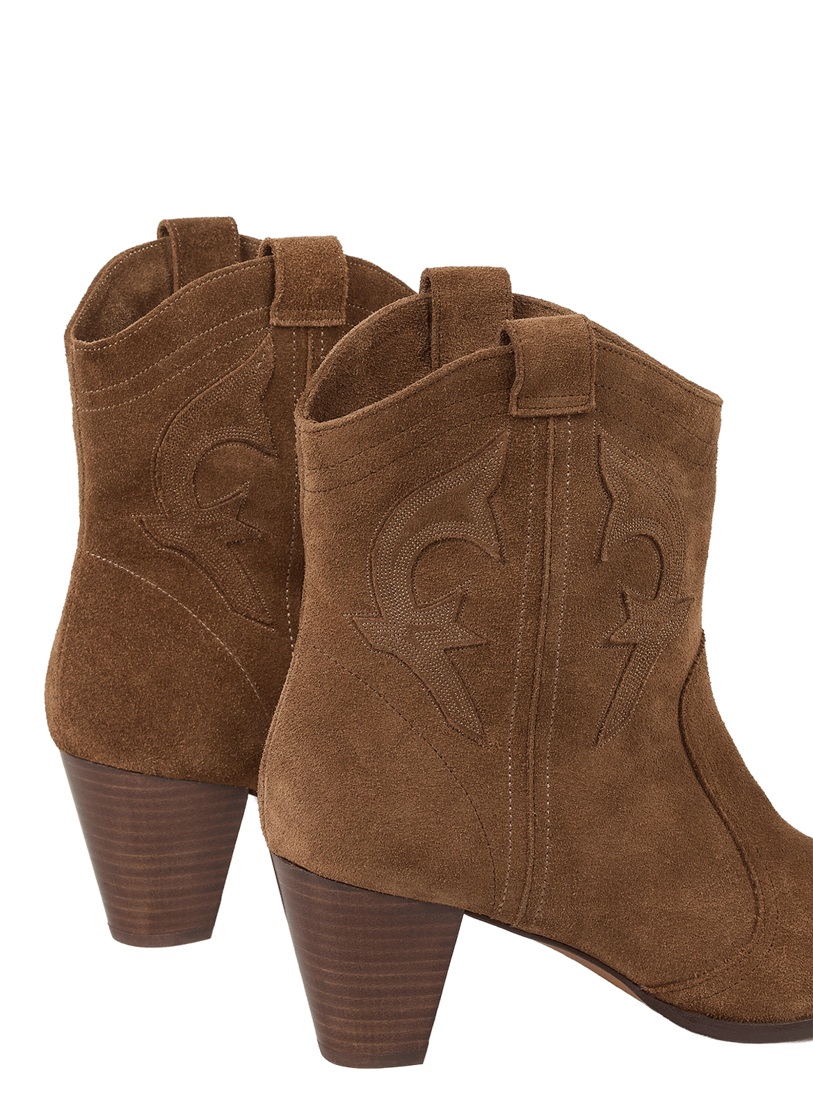 Bottines en cuir suède BA&SH Marron