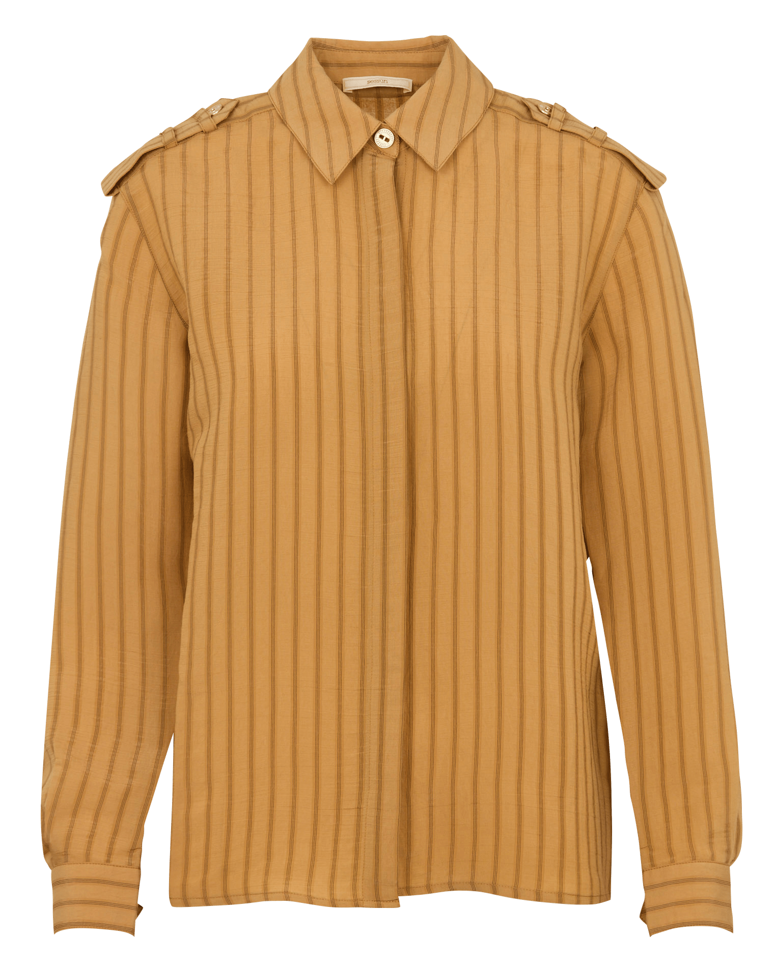 Gestreiftes Hemd mit langen Ärmeln SESSUN Beige