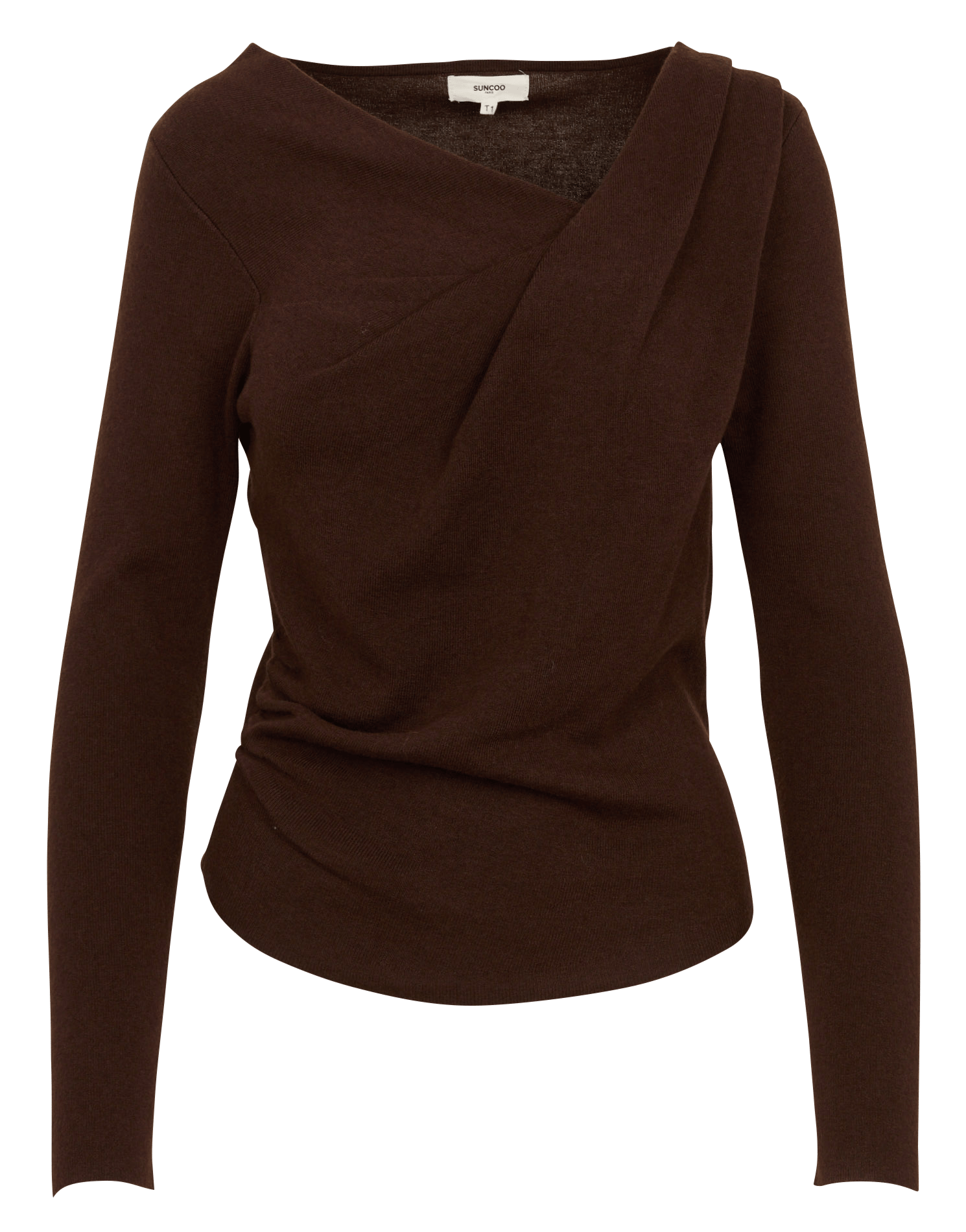 Fitted boat neck sweater SUNCOO