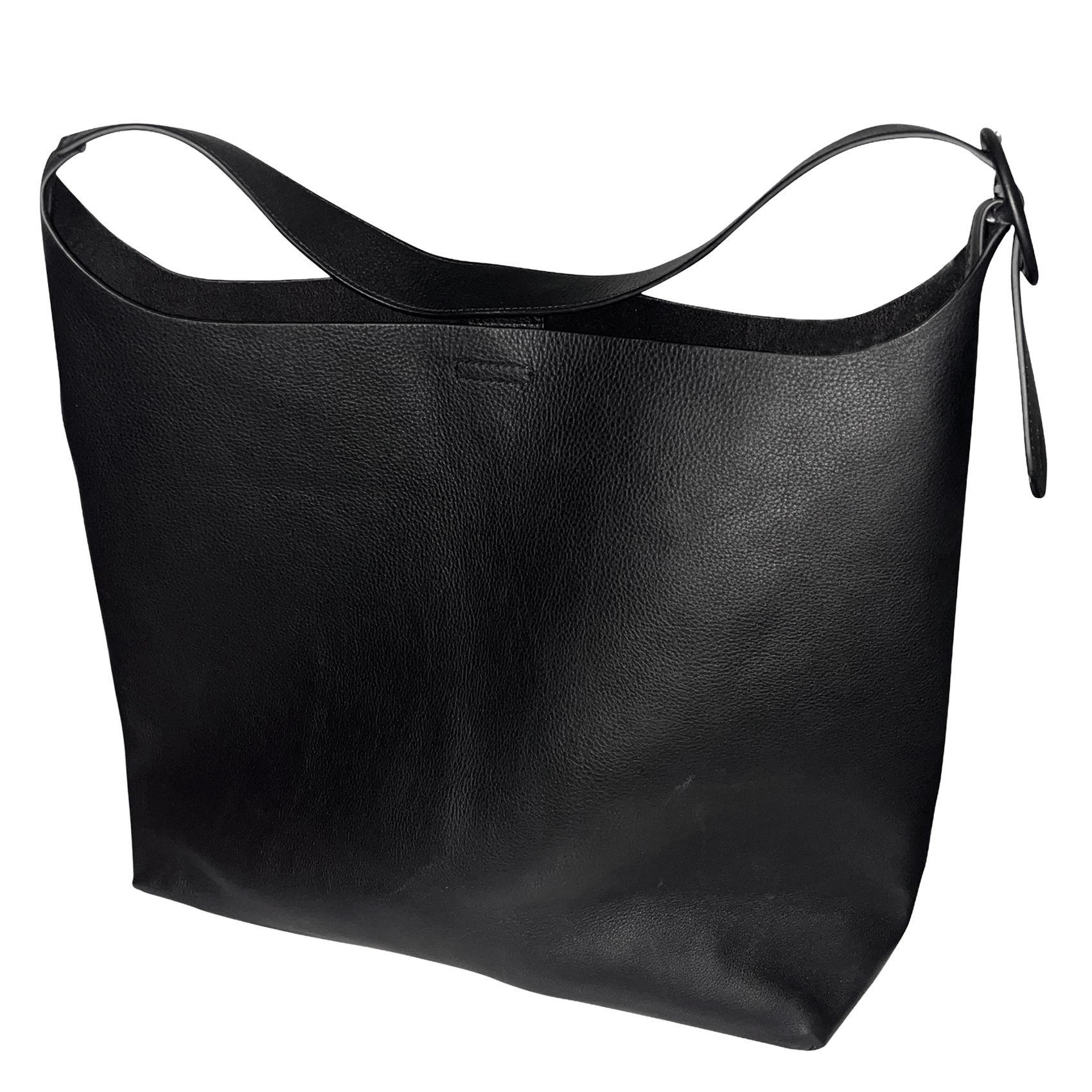 Bolso bombonera de piel IKKS Negro