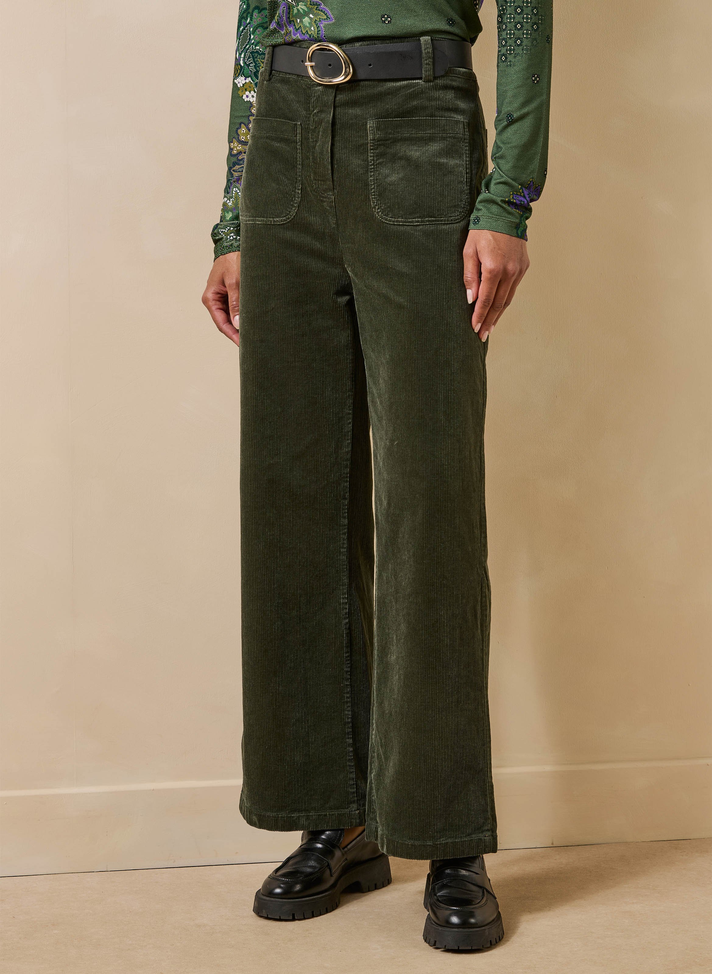 Weite Hose aus Baumwollmix mit hohem Bund LA FEE MARABOUTEE