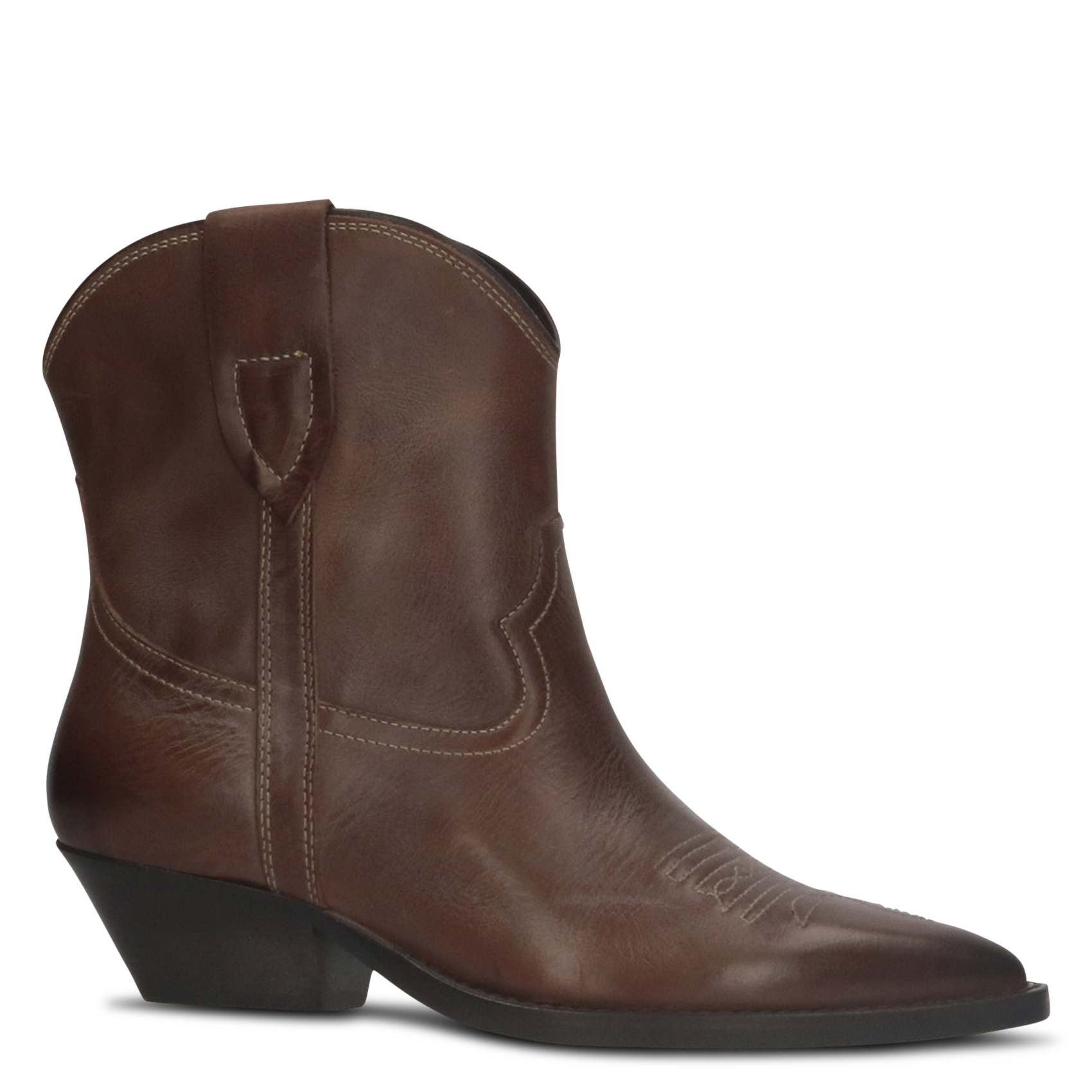 Leather mid-calf boots PAVEMENT Brown