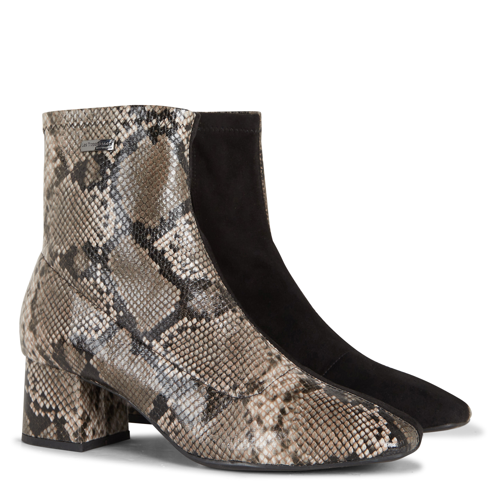 Bottines métallisées à talon LES TROPEZIENNES PAR M.BELARBI Noir