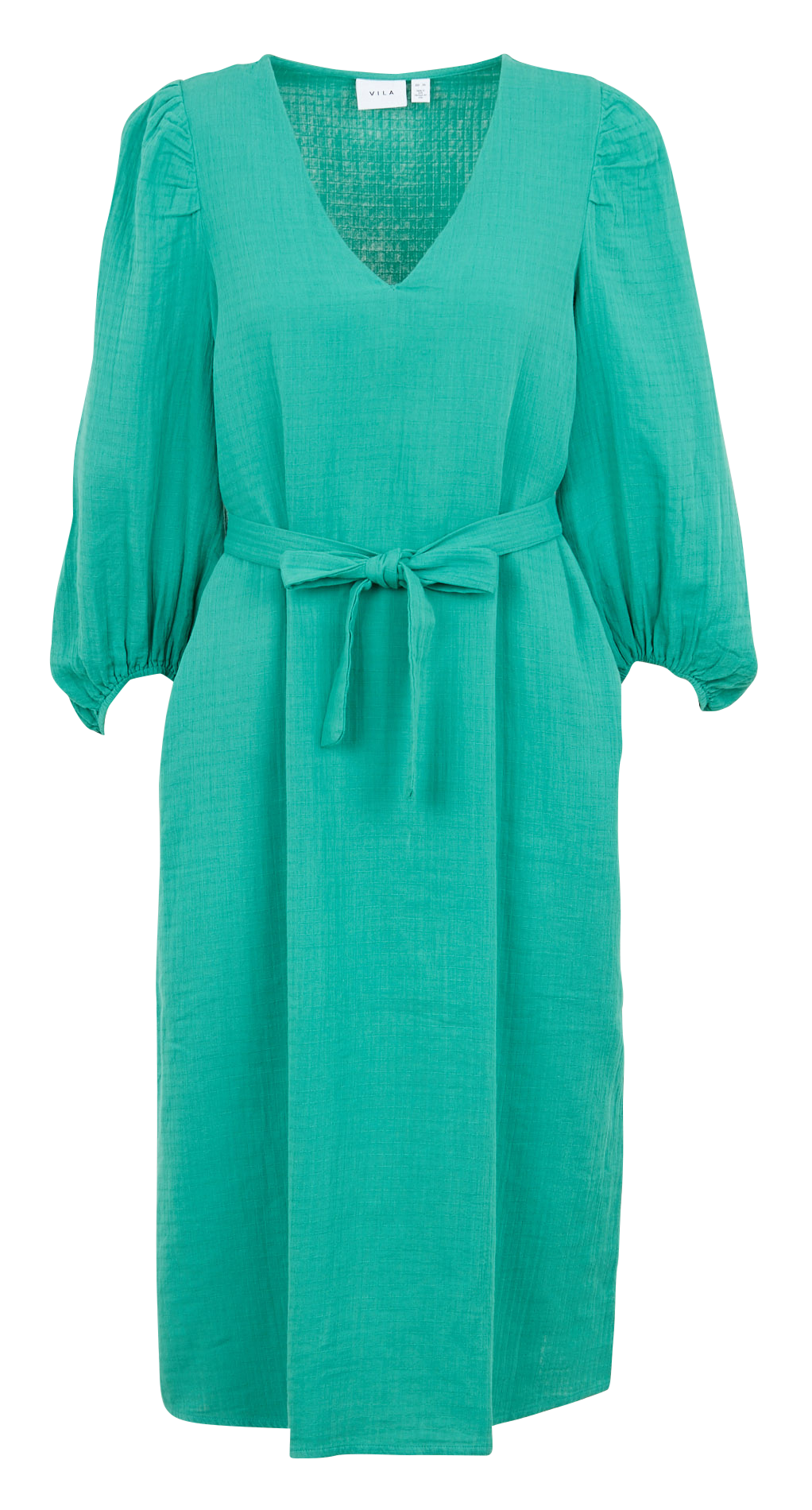 V-neck cotton midi dress VILA