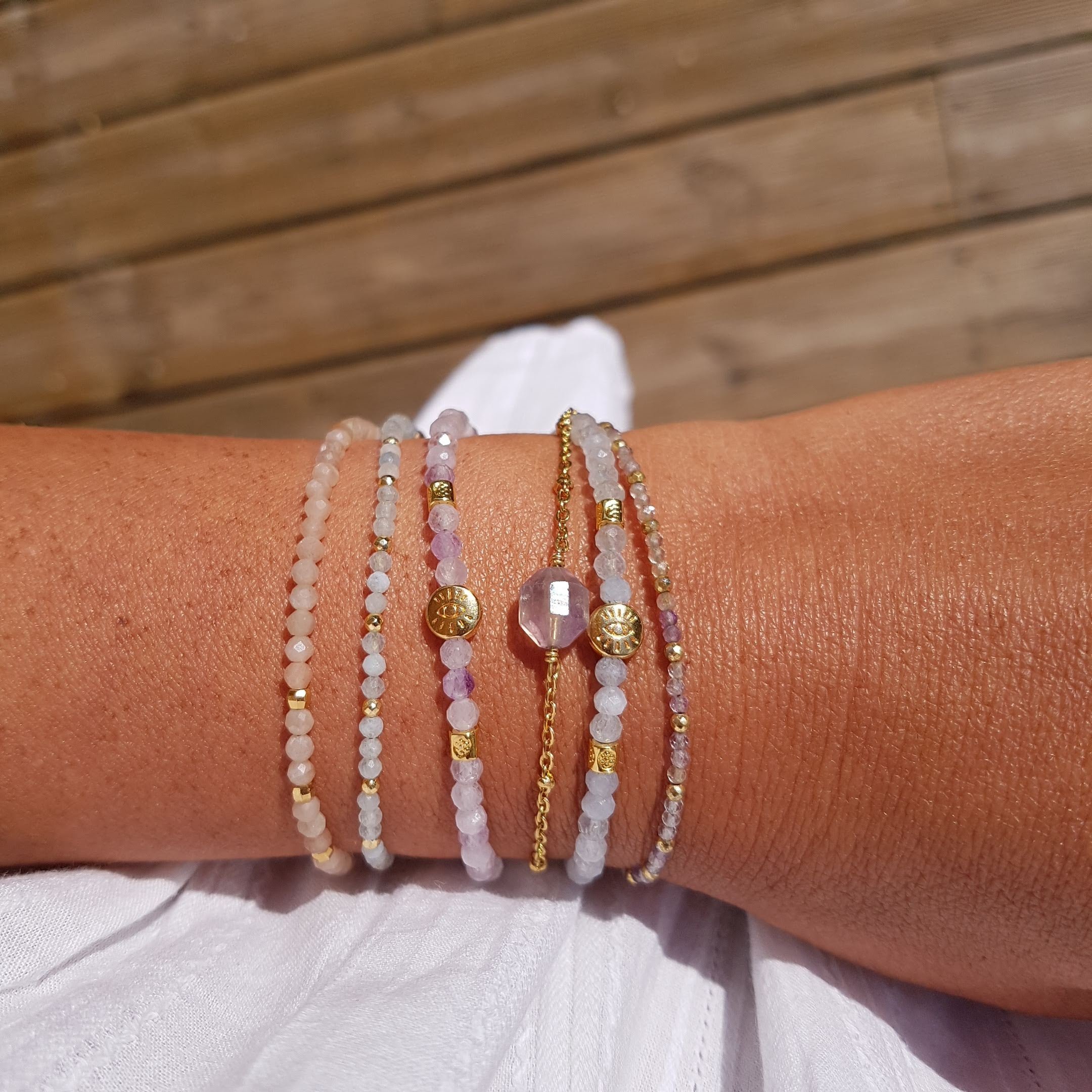 Aquamarine bracelet GINANDGER Green