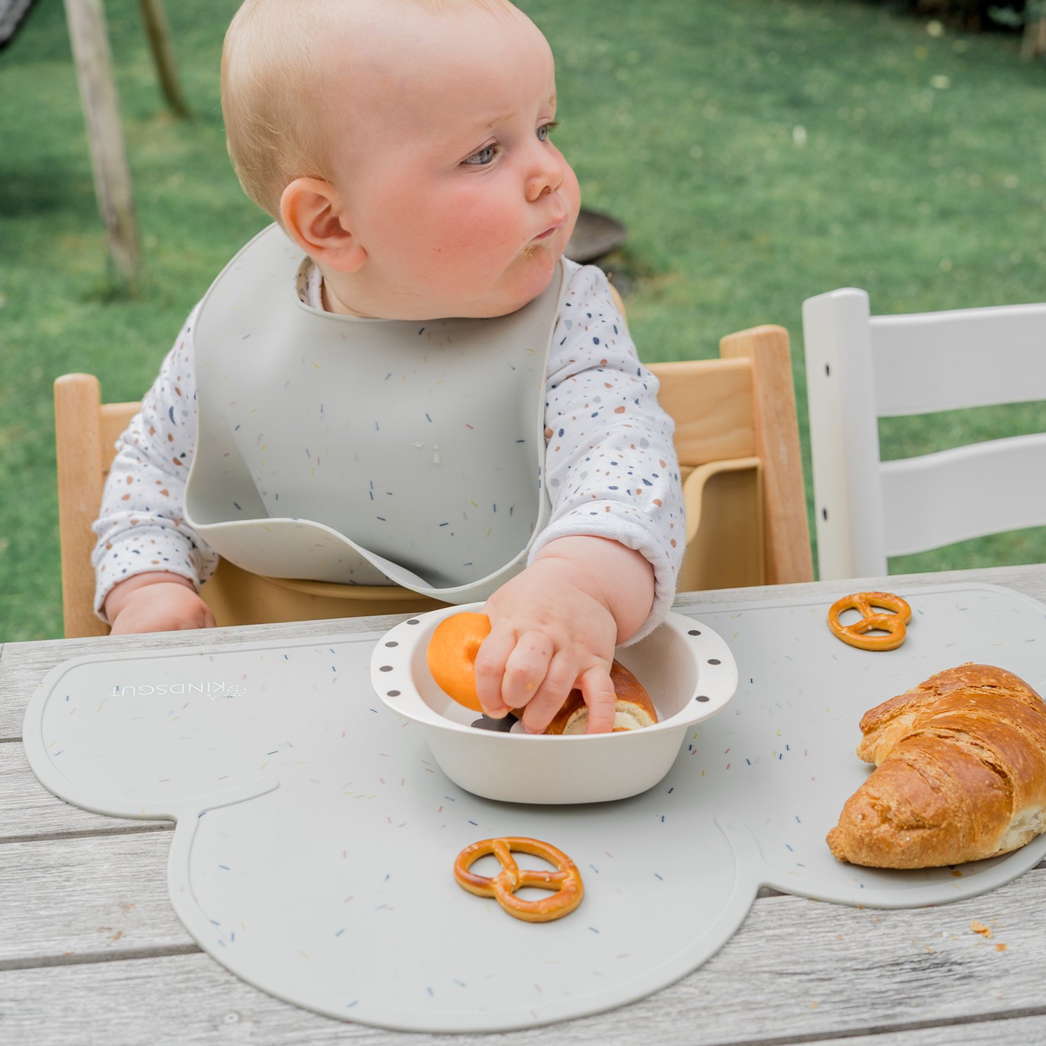 Set de table en forme de nuage en silicone KINDSGUT Blanc