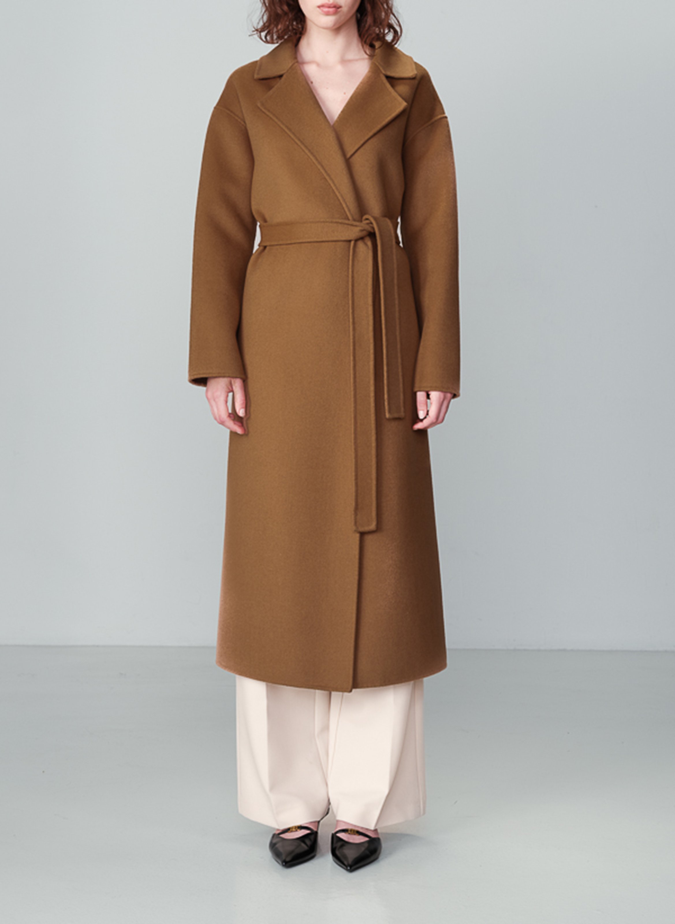 Alpaca Wool Coat Camel Grace Et Mila Women NOEMIE 22576 CAMEL CAMEL Place des Tendances Europe