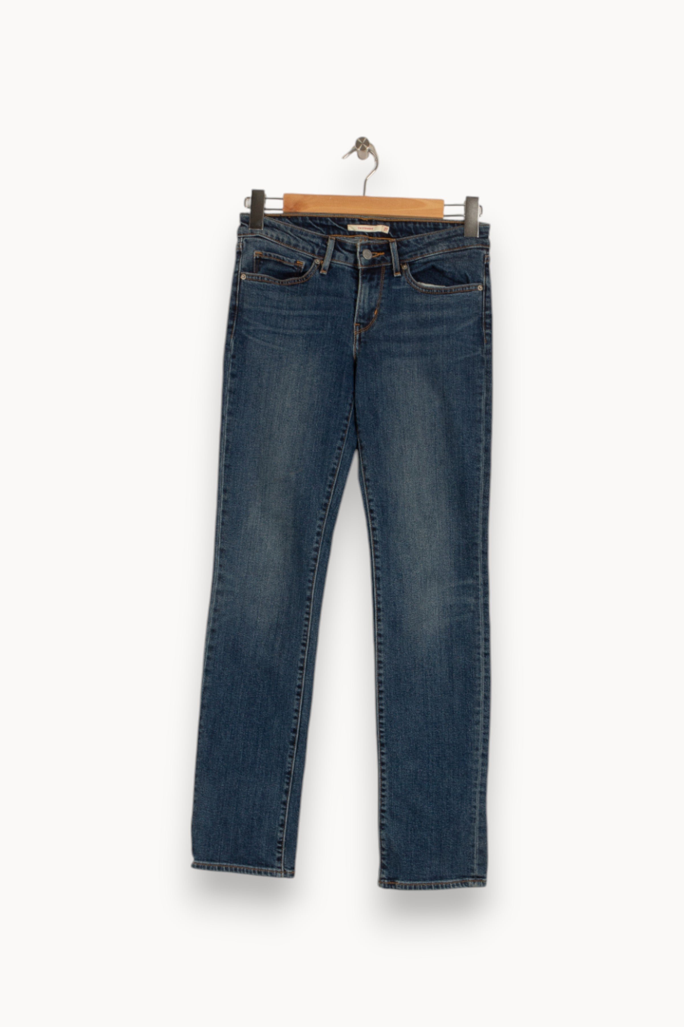 Cropped slim jeans with studs LEVI'S - Seconde main Blue