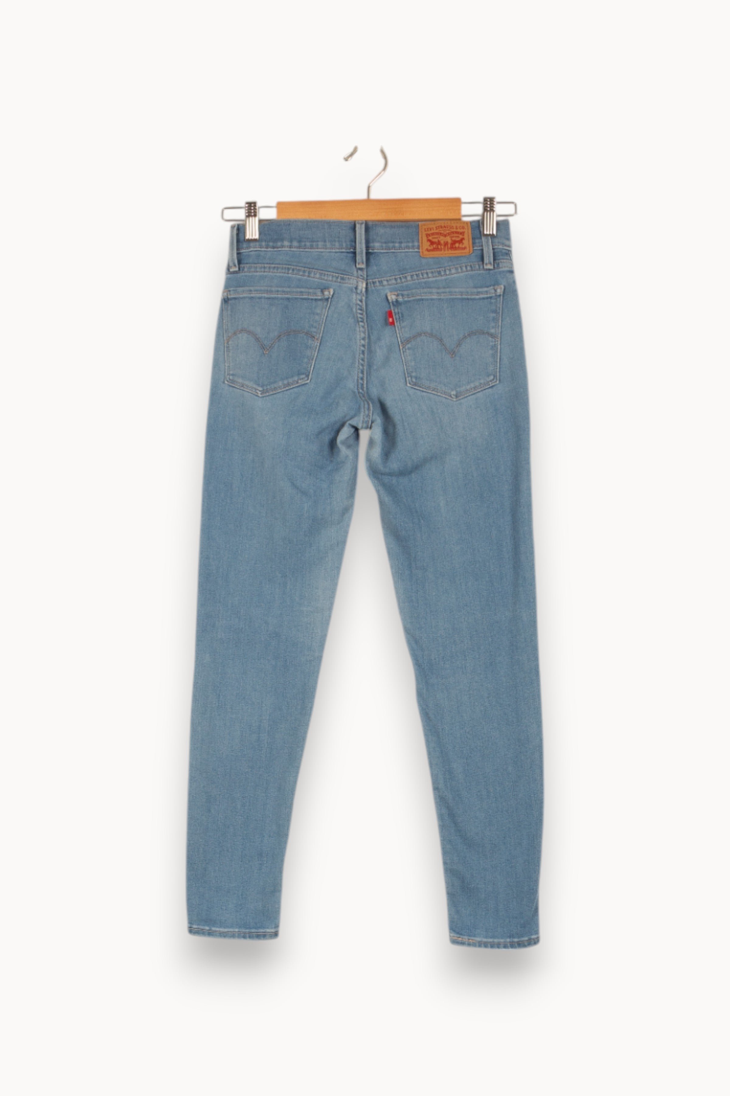 Cropped slim jeans with studs LEVI'S - Seconde main Blue