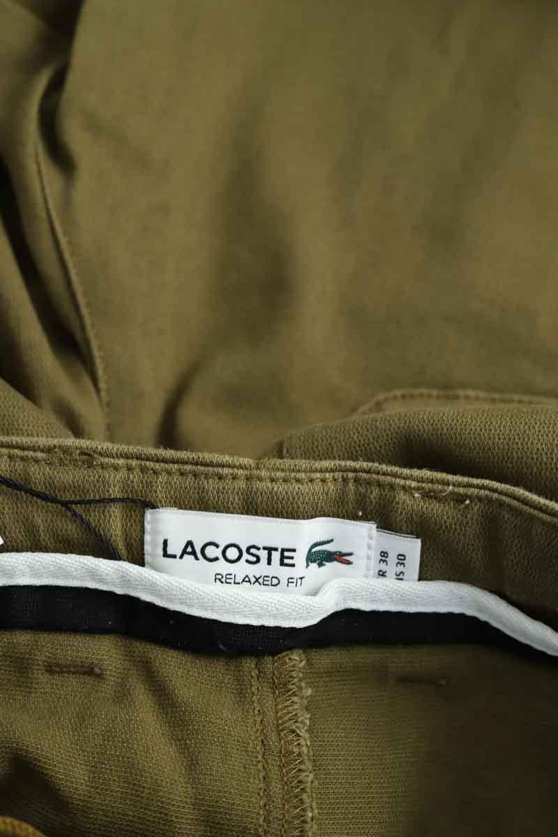Slim-fit cotton cargo pants LACOSTE - SECONDE MAIN Khaki