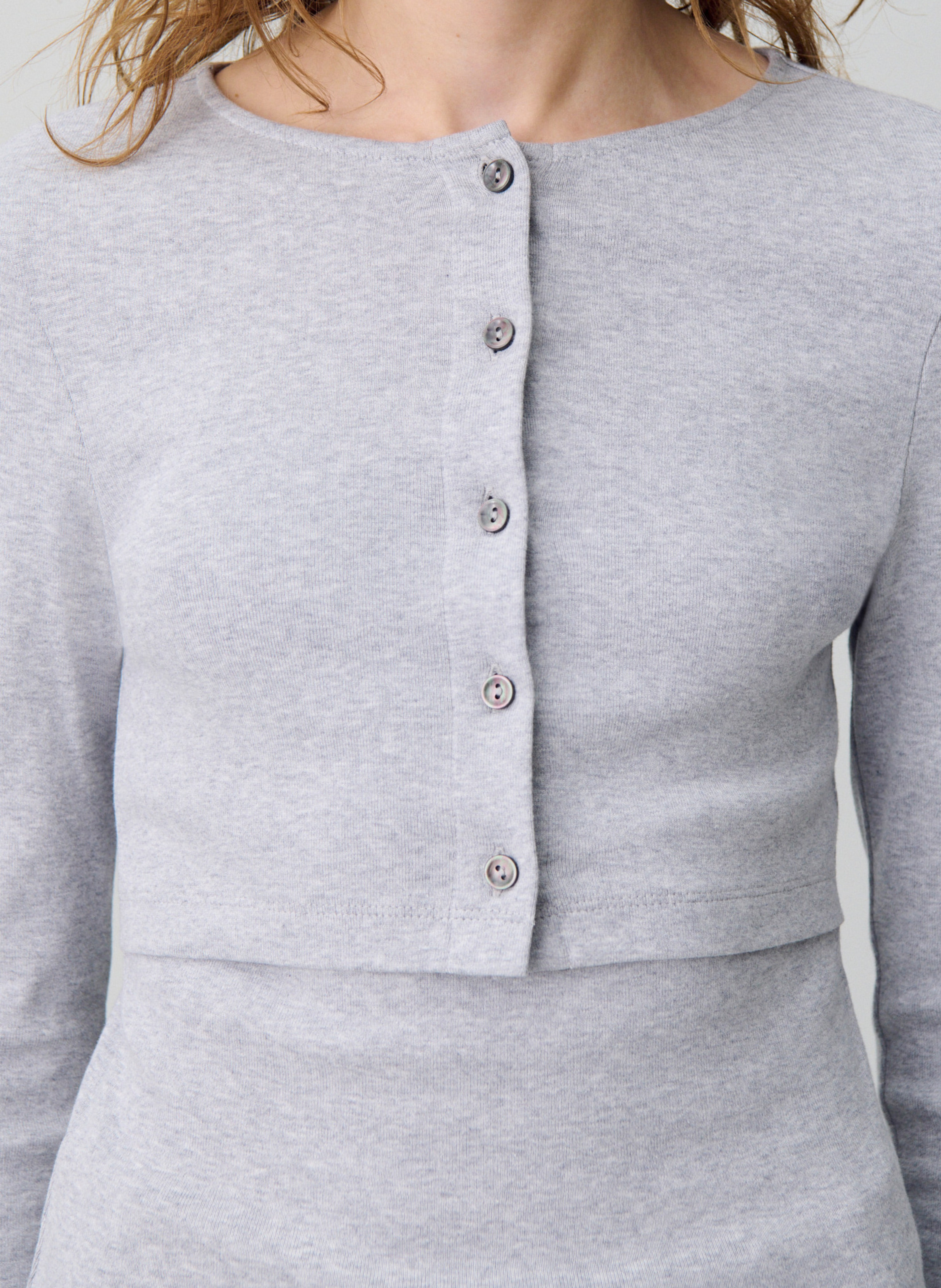 Set tee-shirt et cardigan en coton CLAUDIE PIERLOT Gris