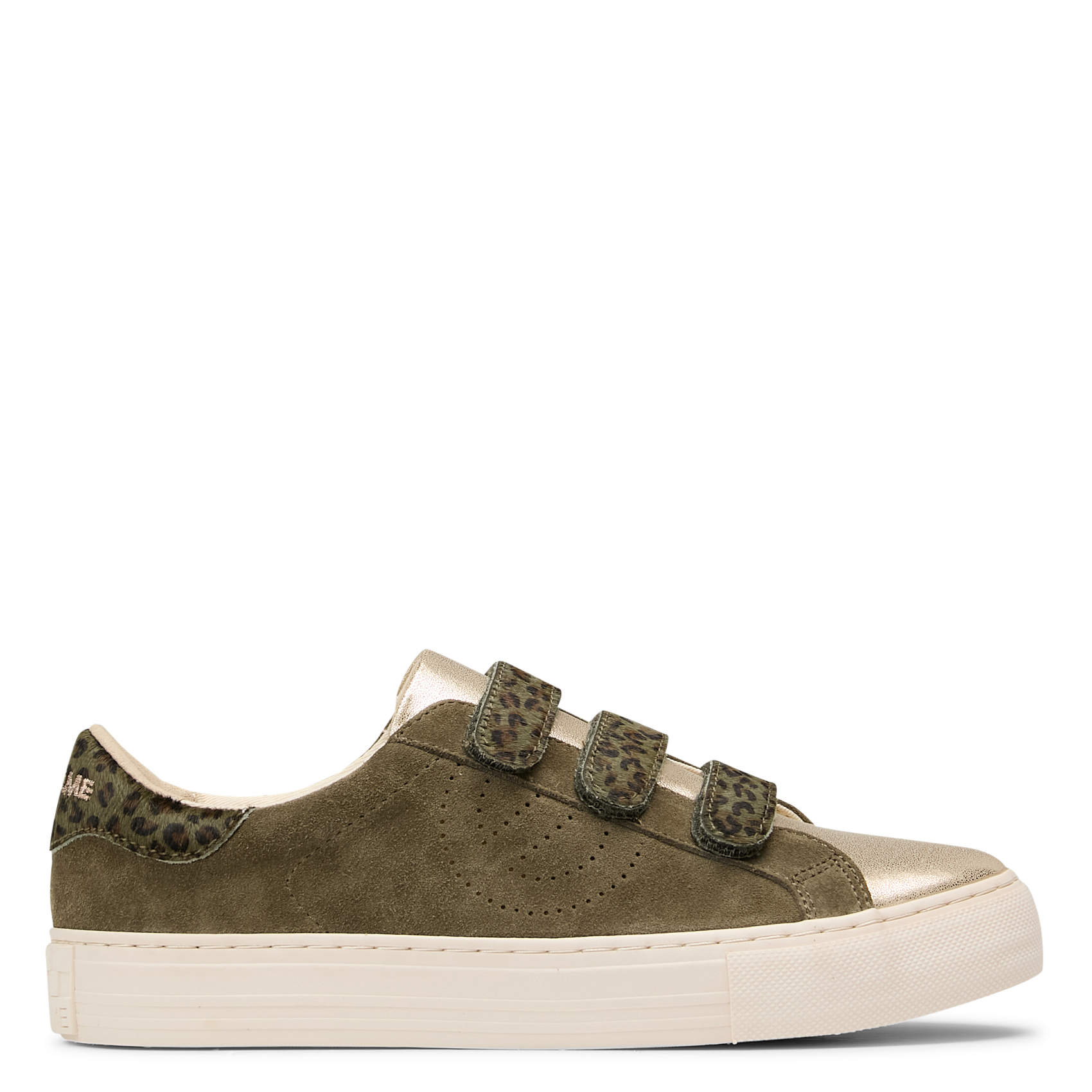 Zapatillas bajas de mezcla de piel NO NAME Caqui