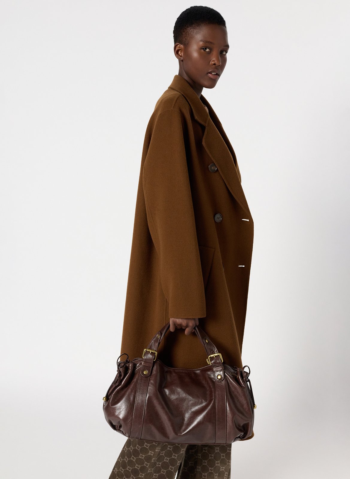 Langer Wollmantel mit Reverskragen GERARD DAREL Braun