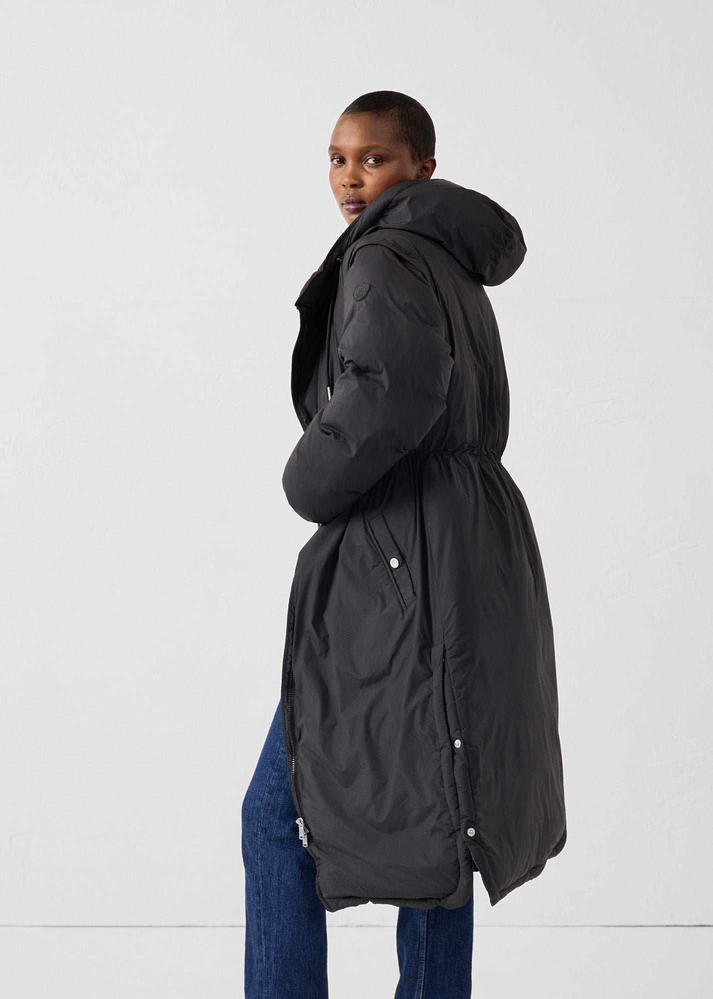 Long stretch padded coat for extreme cold - Brooke JOTT Black