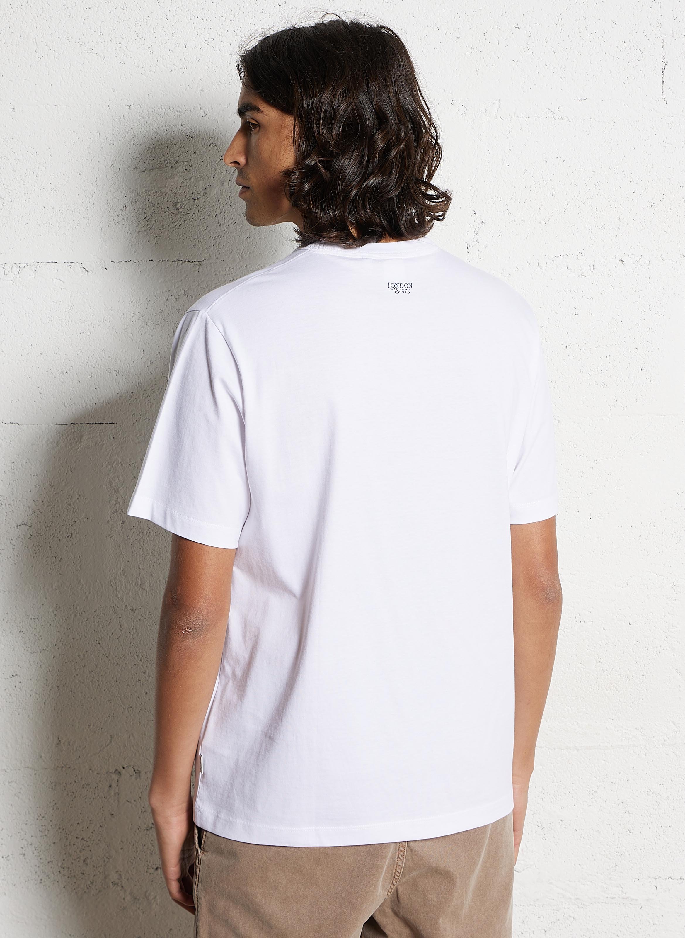 Straight-cut printed cotton T-shirt PEPE JEANS White