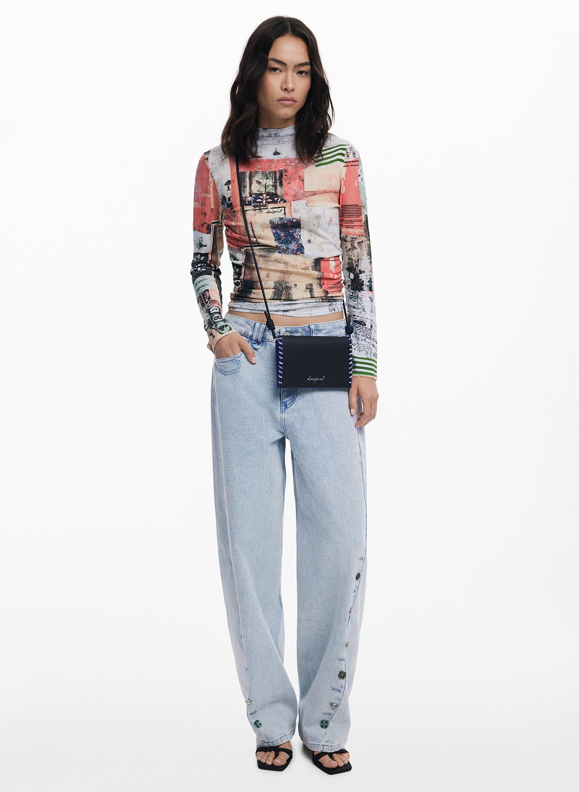 Sac bandoulière effet cuir DESIGUAL Noir