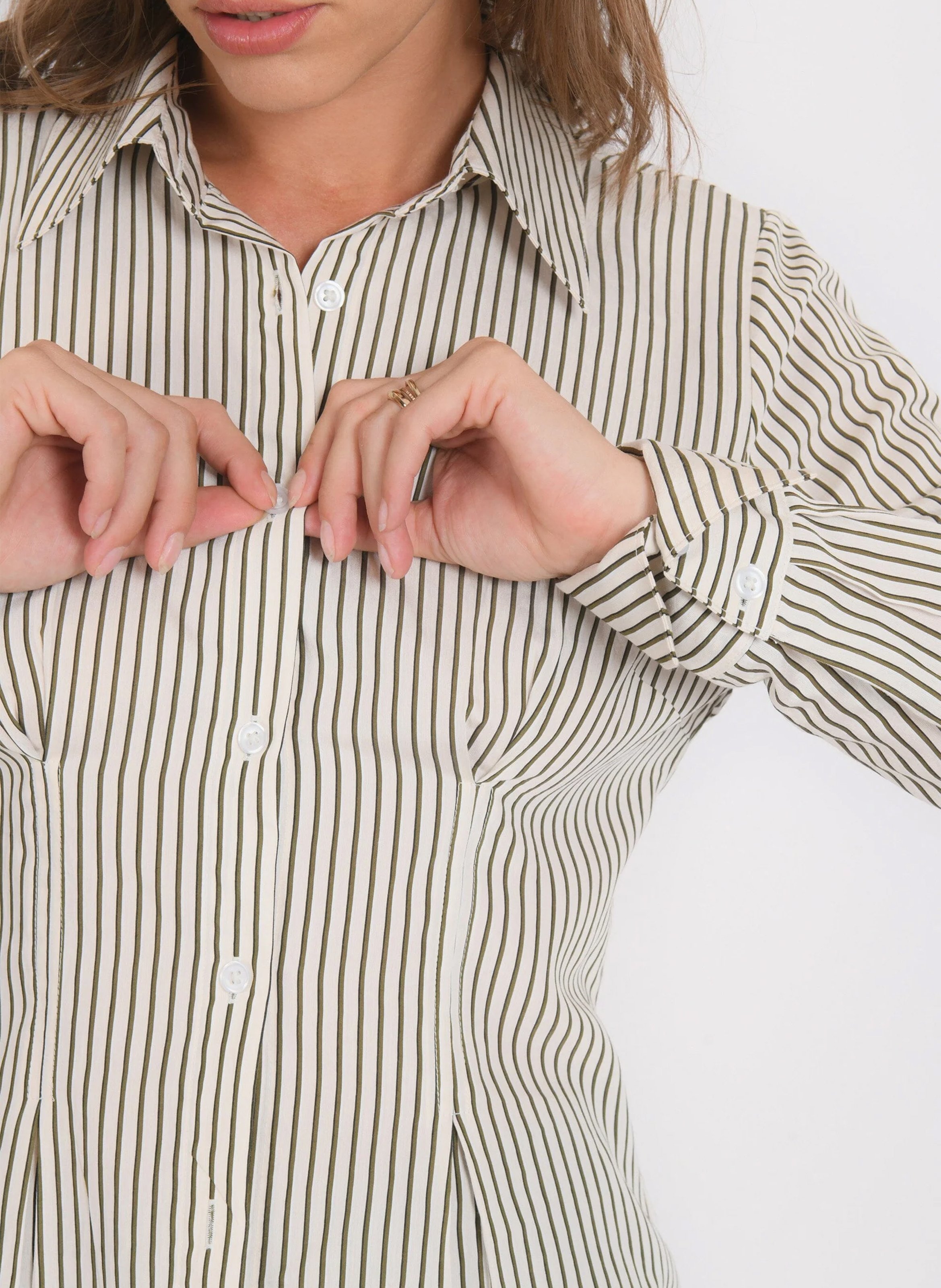 Chemise cintrée à rayures KOOKAI Blanc