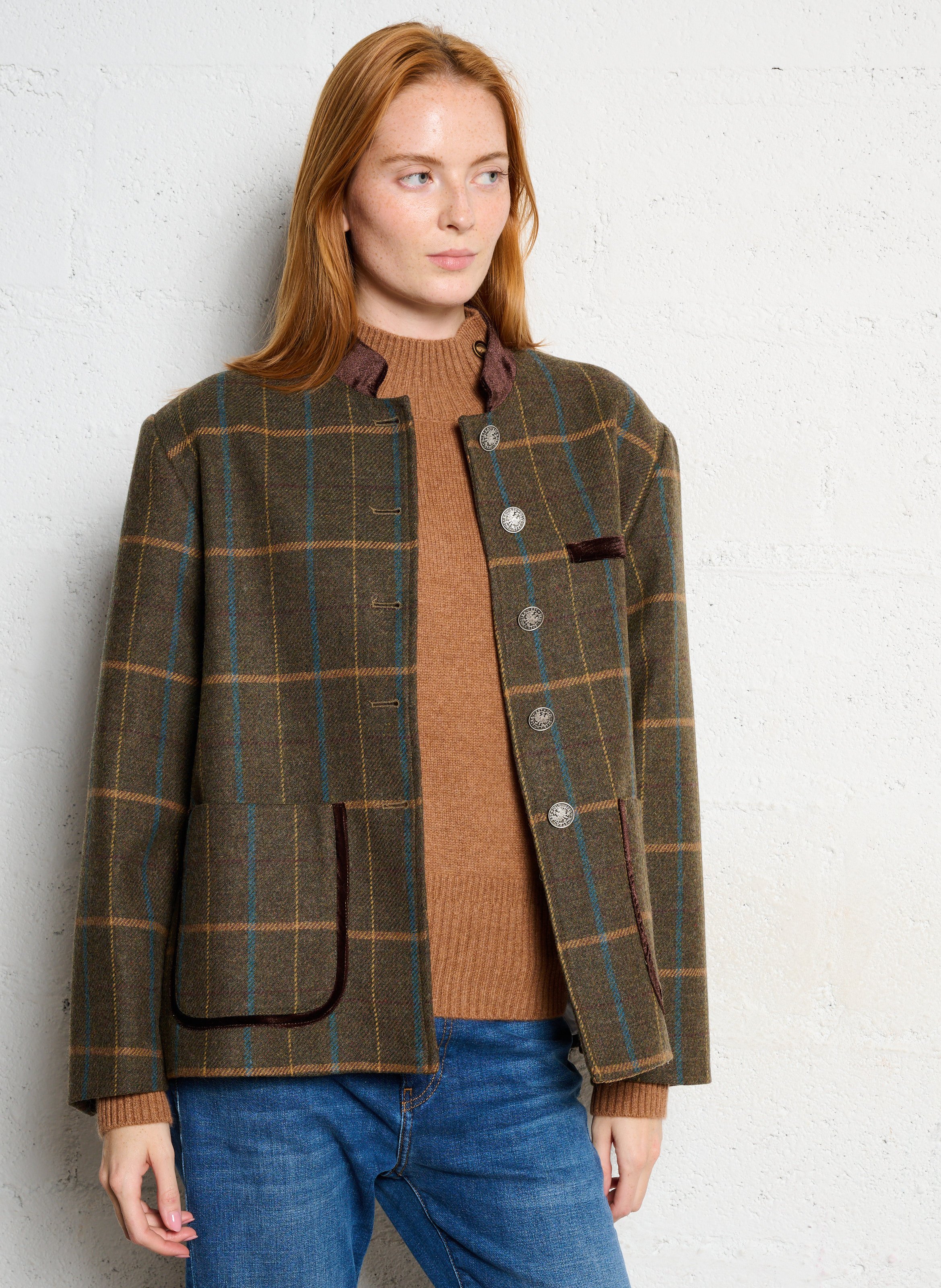 Jacket with officer collar SOPHIE+LUCIE Green