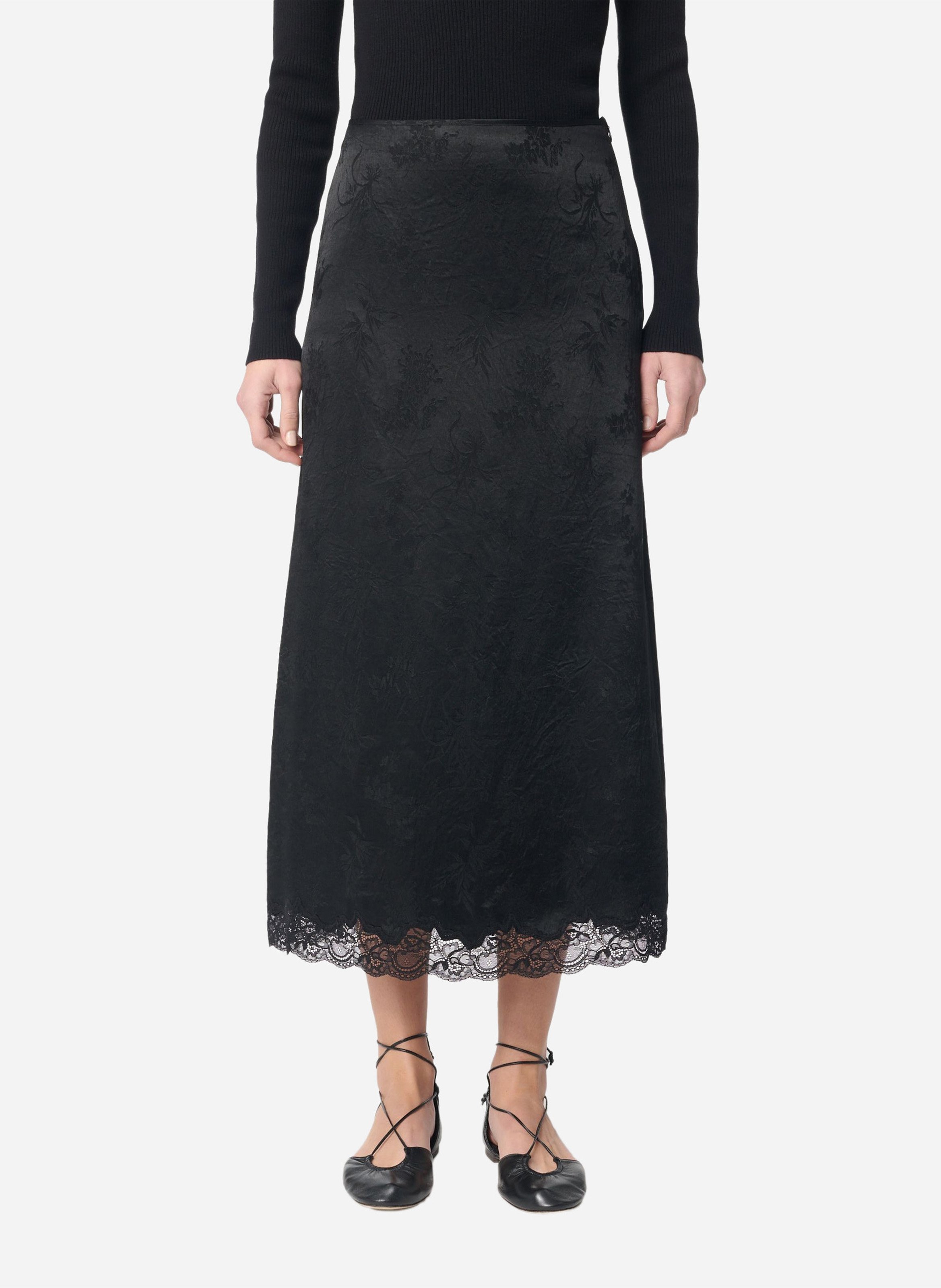 Jupe longue en jacquard imprimé satiné VANESSA BRUNO