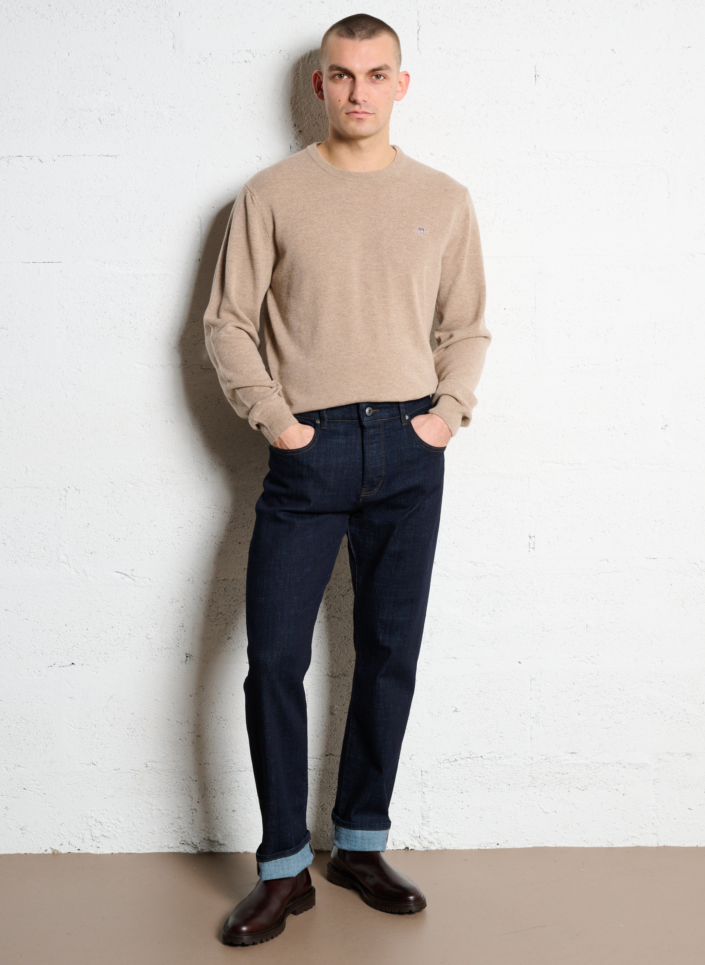 Cotton-blend straight jeans IKKS Blue