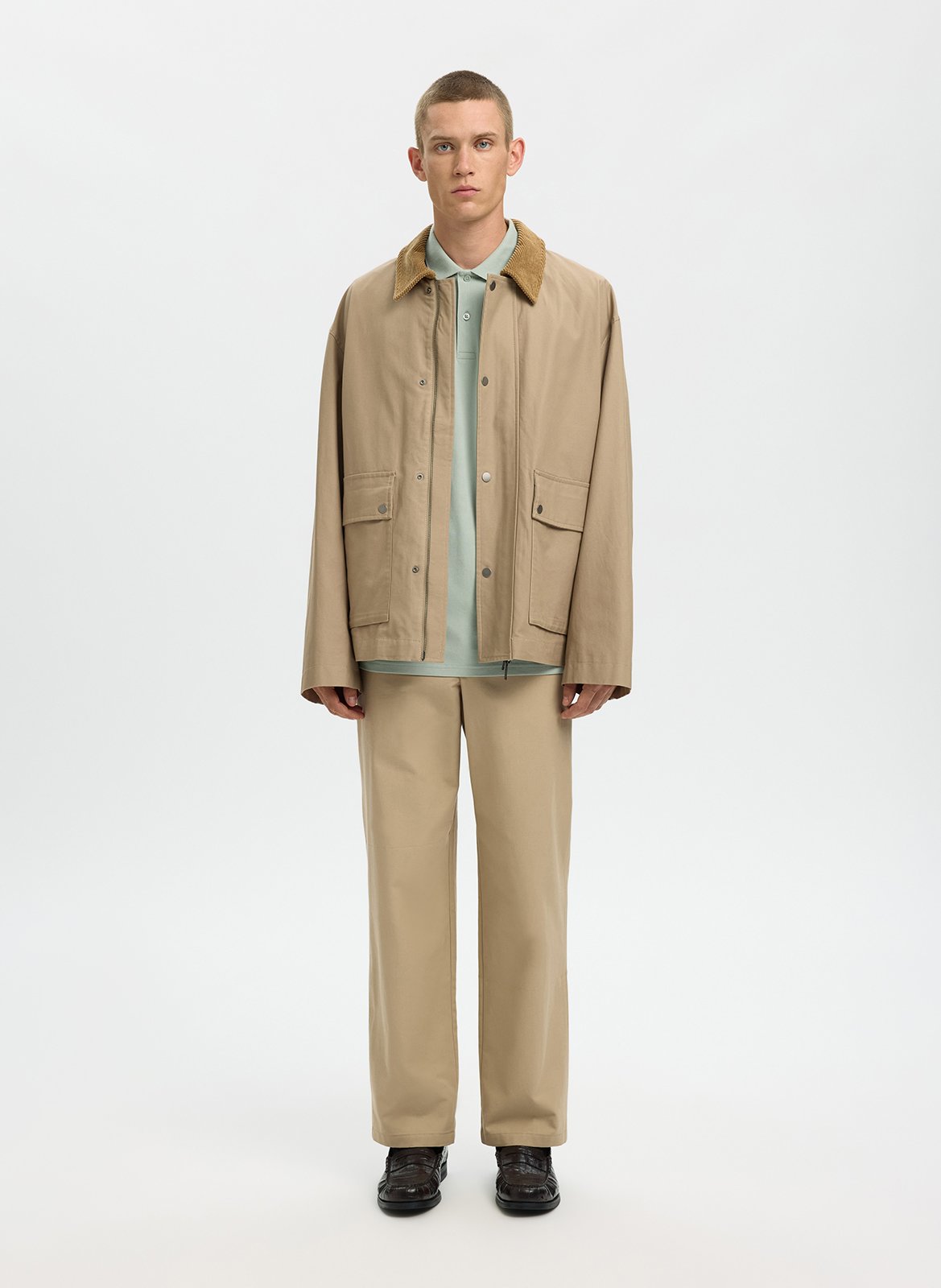 Regular fit polo SELECTED Groen