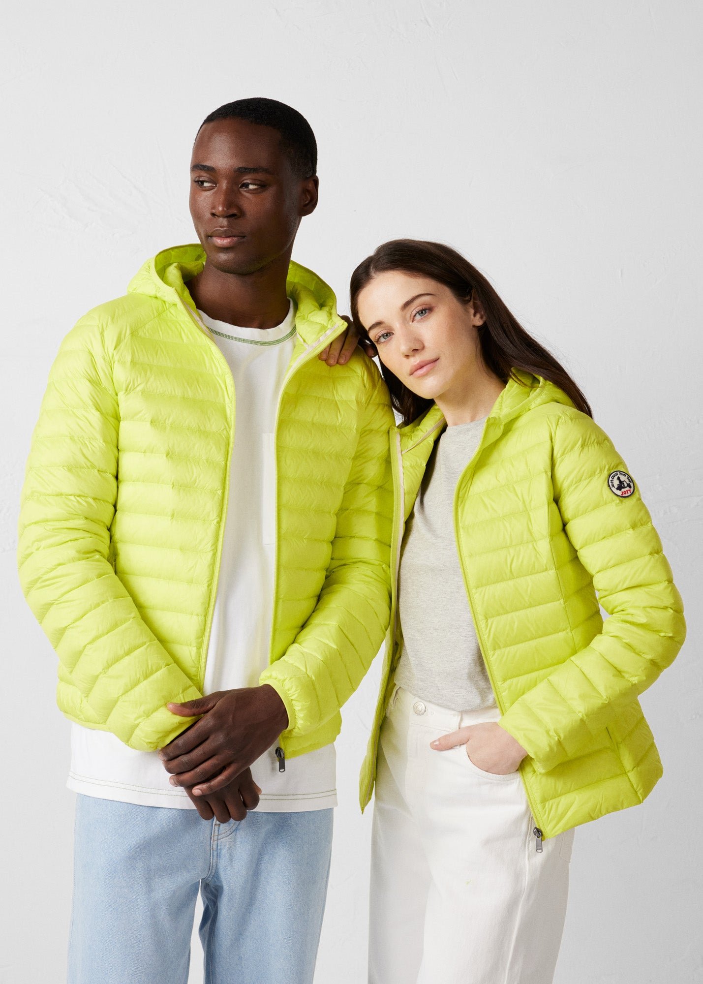 Lightweight hooded puffer jacket Cloe JOTT Yellow