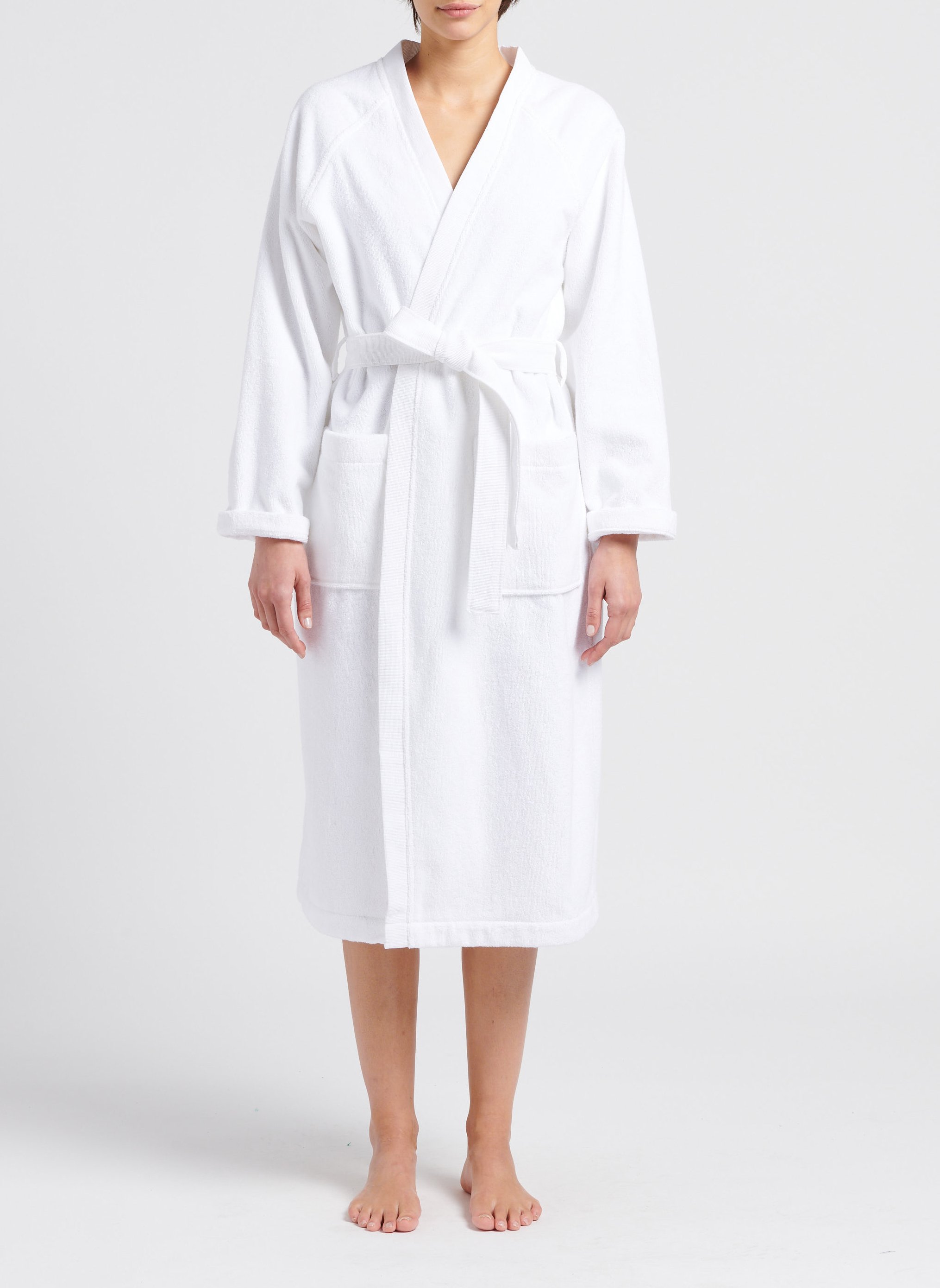 Peignoir de bain en coton AU PRINTEMPS PARIS MAISON Blanc