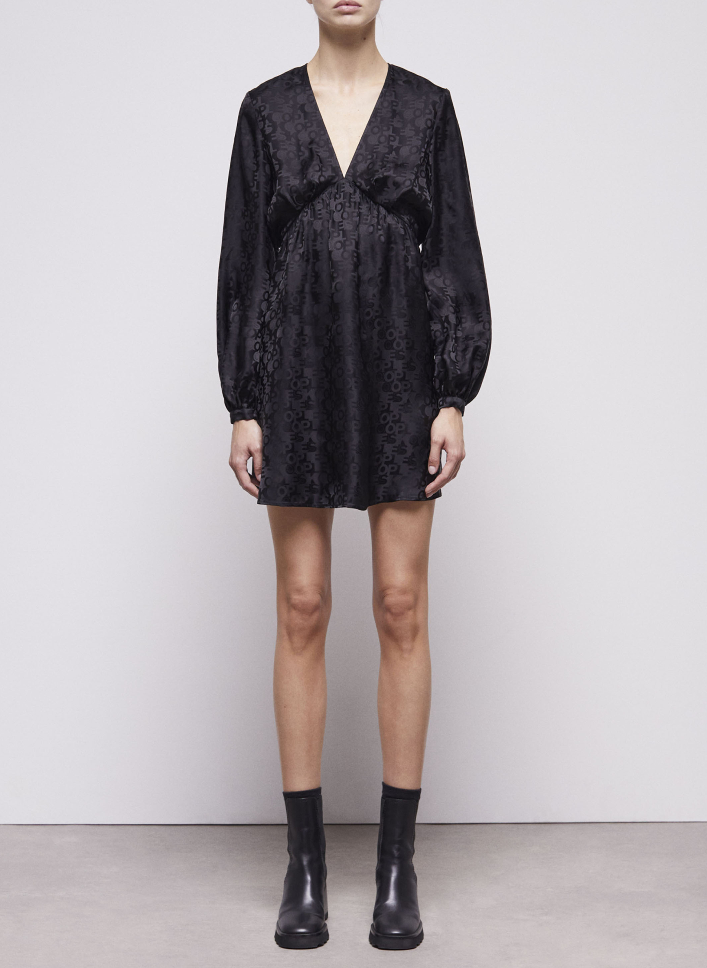 Robe courte à logo imprimé THE KOOPLES Noir