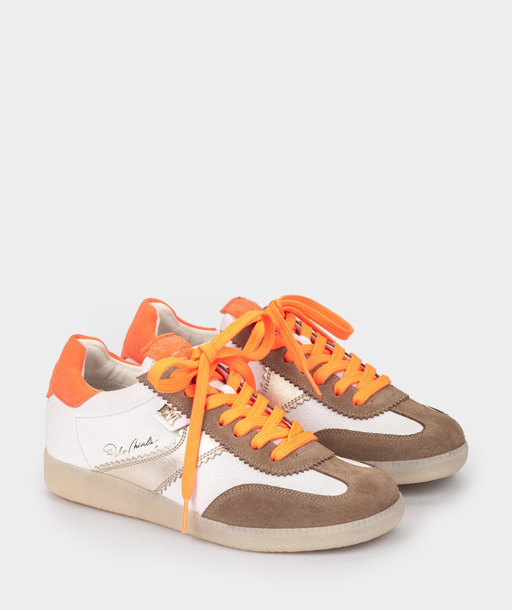 Sport shoes combined in leather and suede PEDRO MIRALLES White