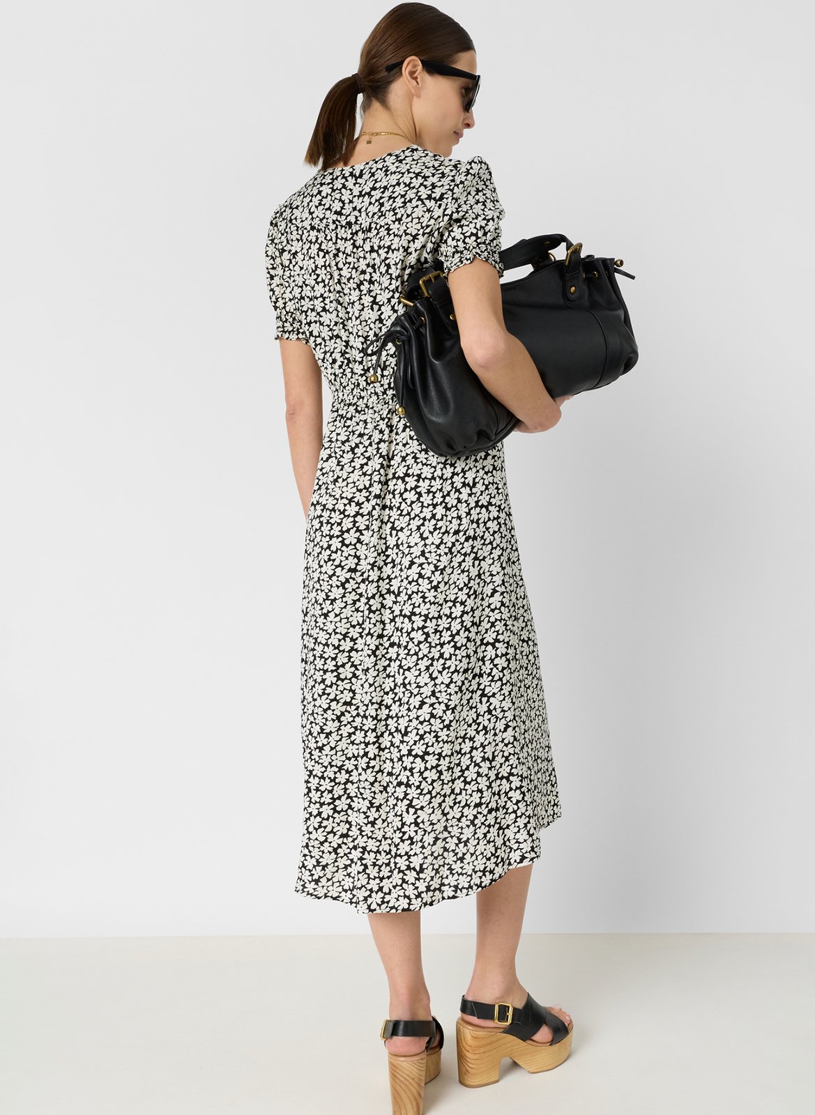 Halflange jurk met kraag GERARD DAREL Zwart