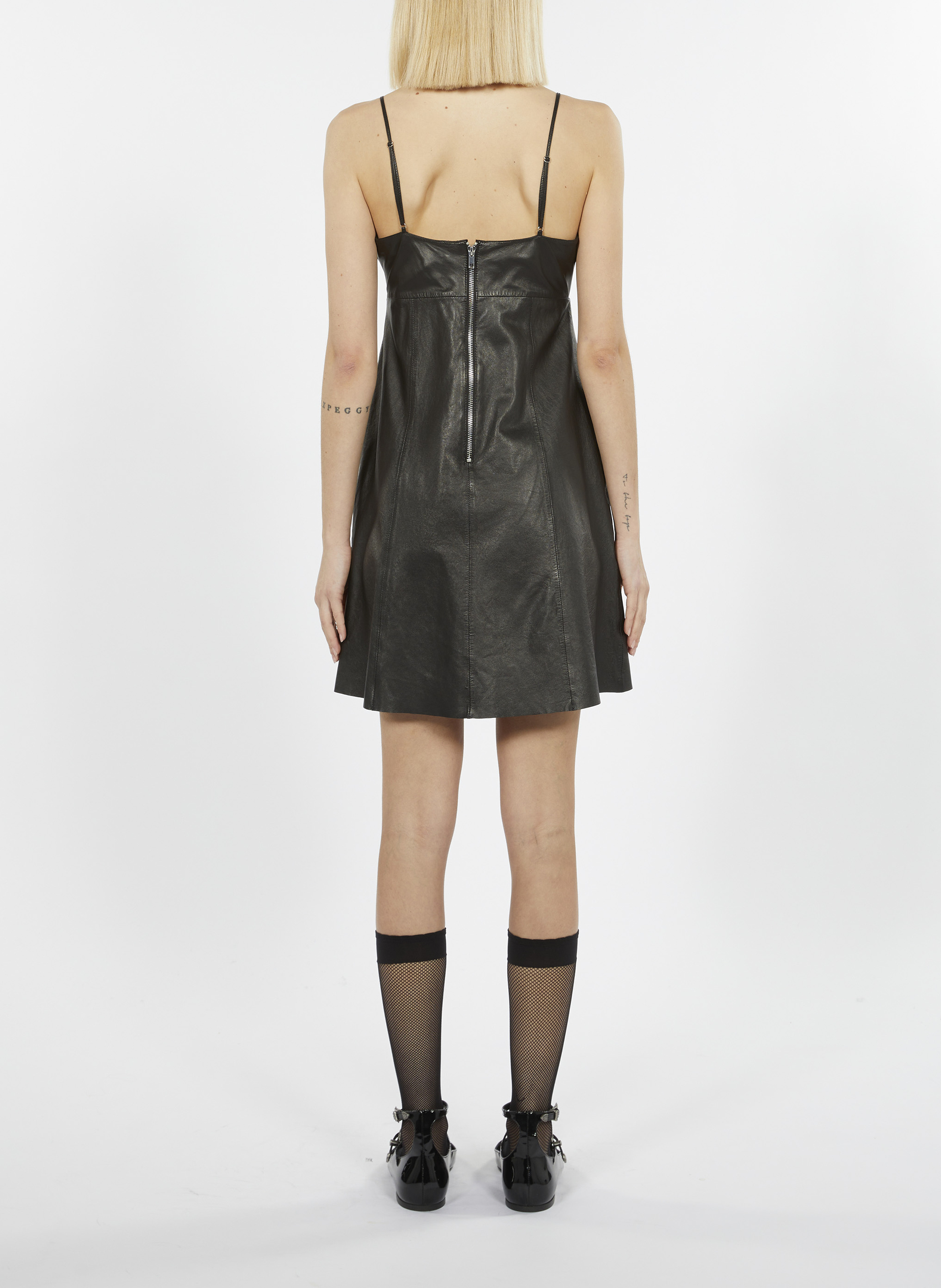 Leren jurk THE KOOPLES Zwart