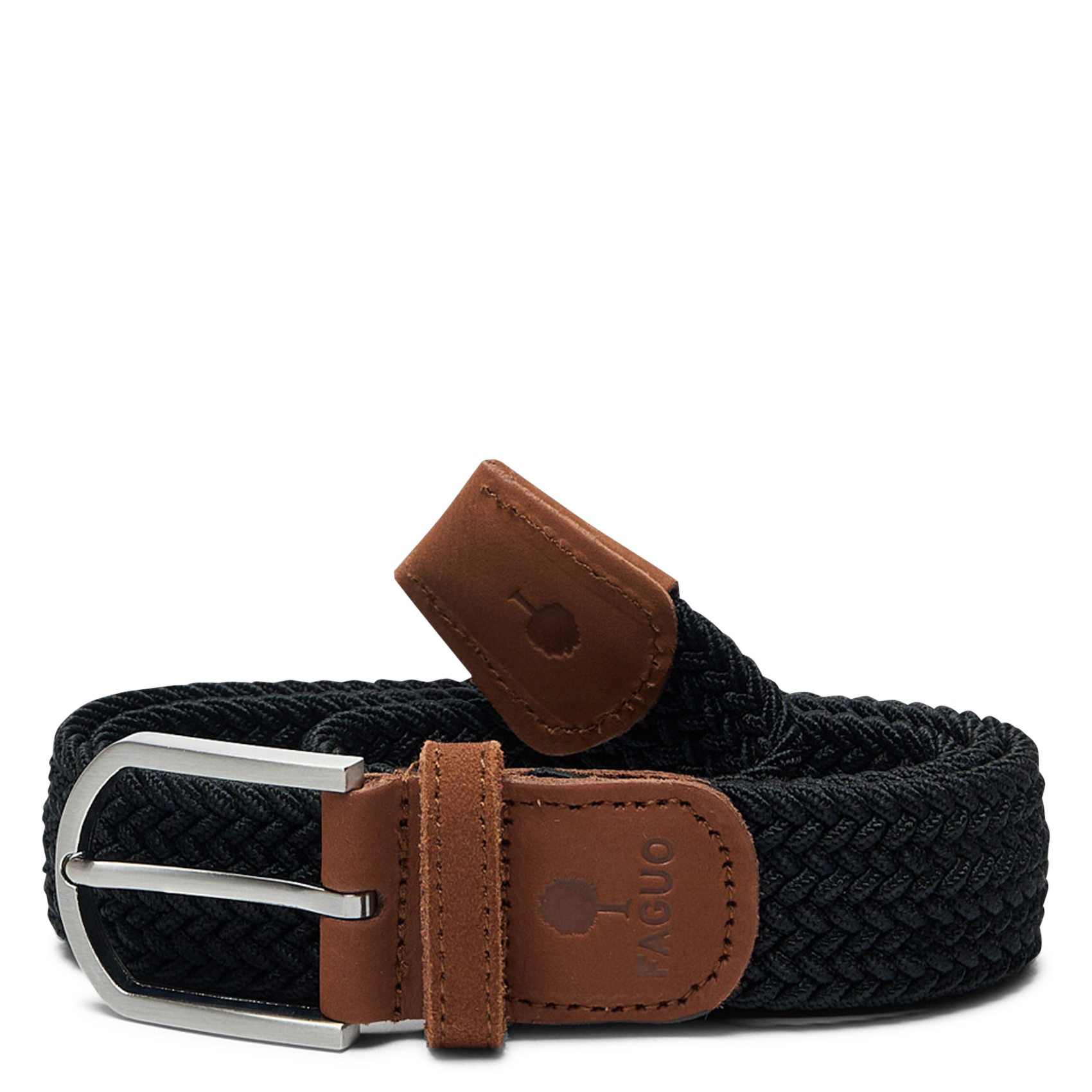 Ceinture élastiquée tressée FAGUO Bleu