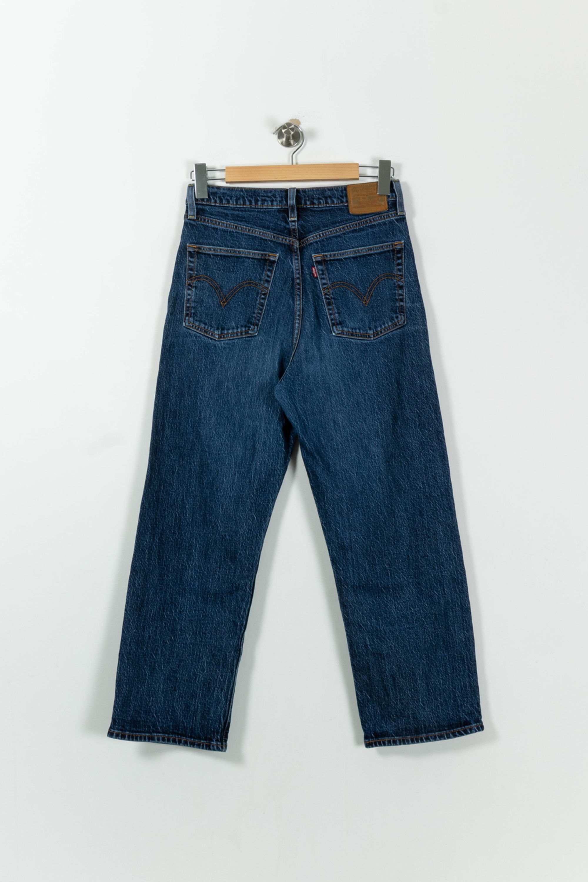 Cropped slim jeans with studs LEVI'S - Seconde main Blue