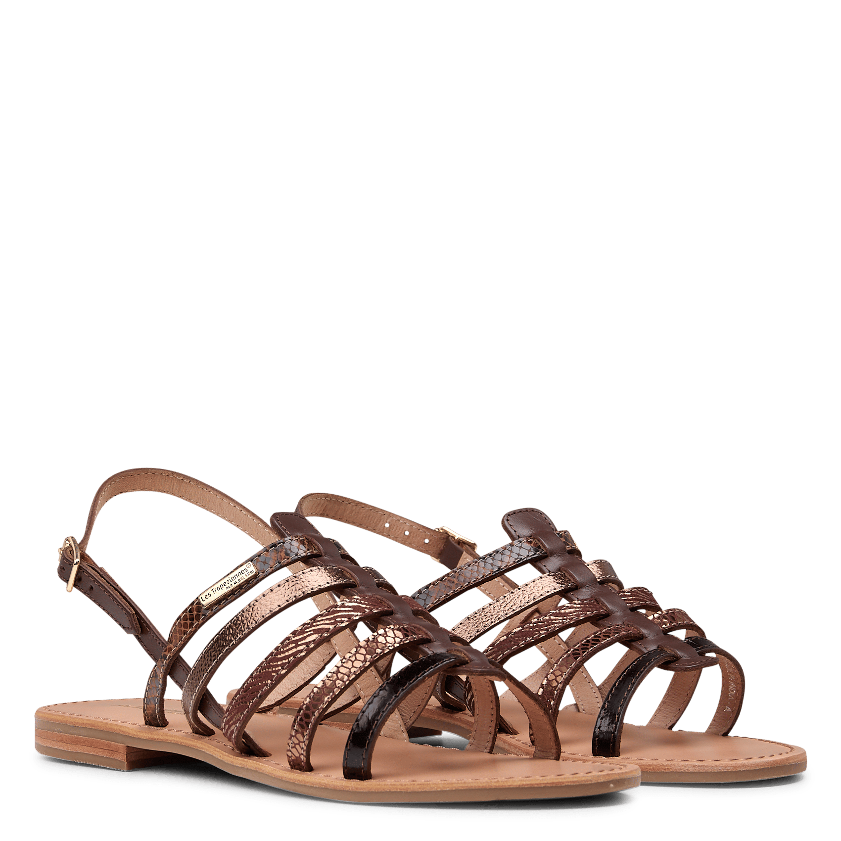 Leren sandalen LES TROPEZIENNES PAR M.BELARBI Bruin